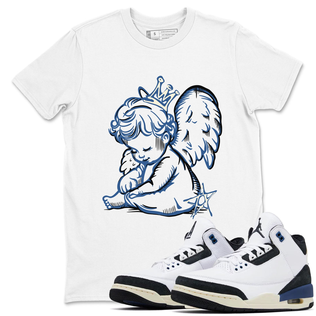 Neon Angel Sneaker Tees - Air Jordan 3 A Ma Maniere x Diffused Blue