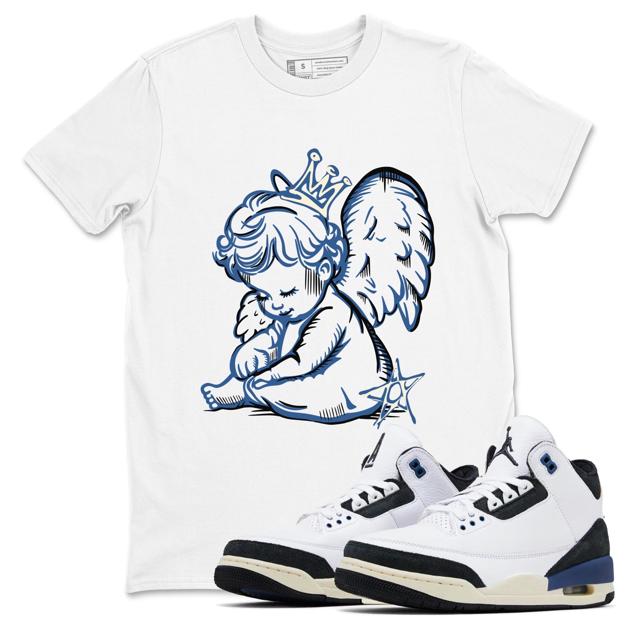 Neon Angel Sneaker Tees - Air Jordan 3 A Ma Maniere x Diffused Blue