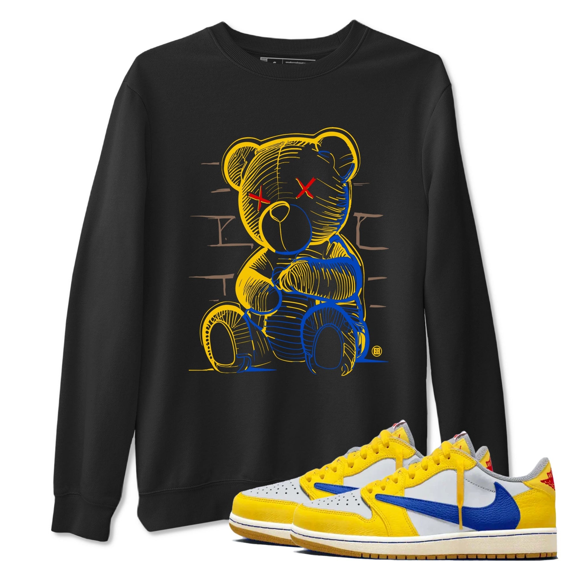 Neon Bear Sneaker Tees - Air Jordan 1 Travis Scott Canary