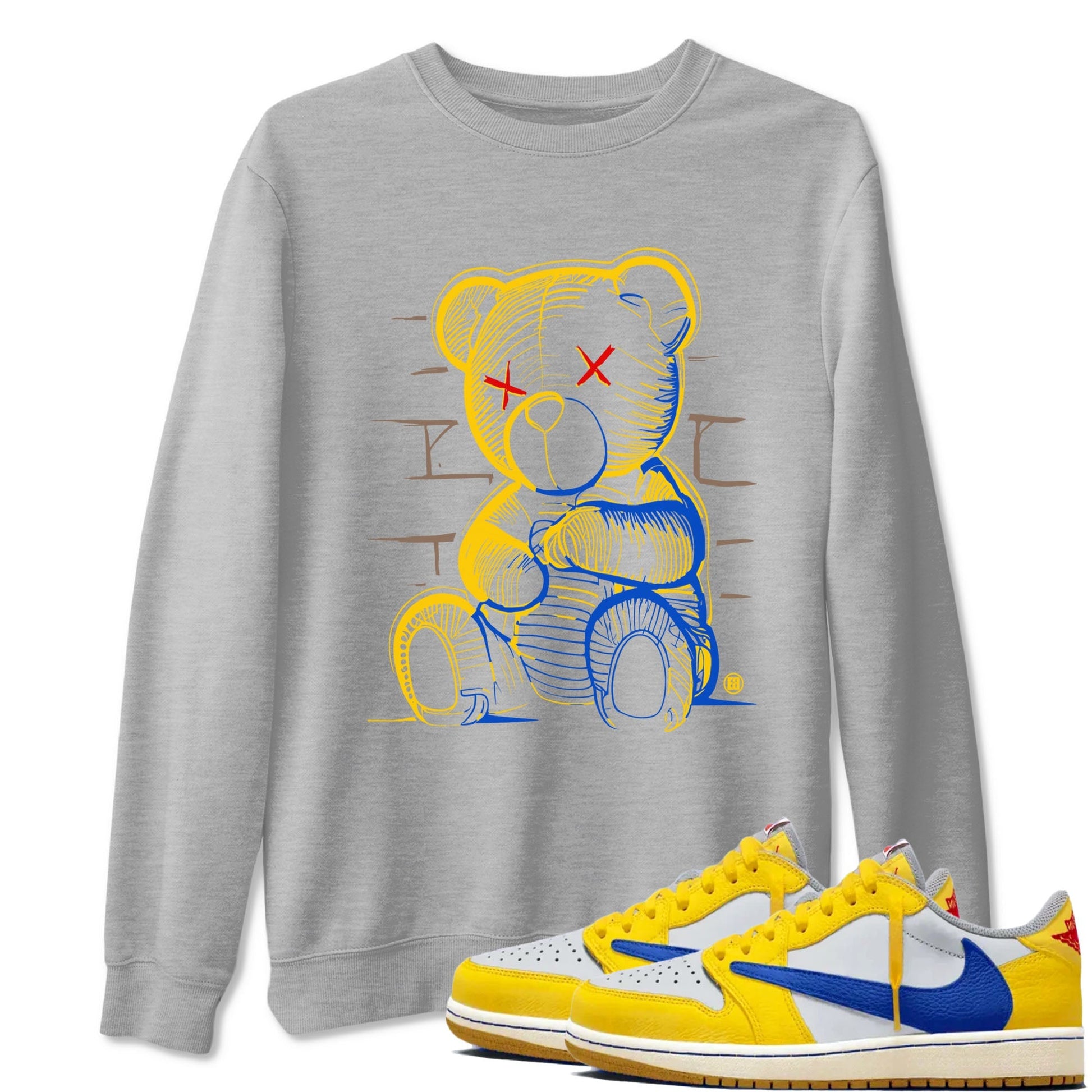 Neon Bear Sneaker Tees - Air Jordan 1 Travis Scott Canary