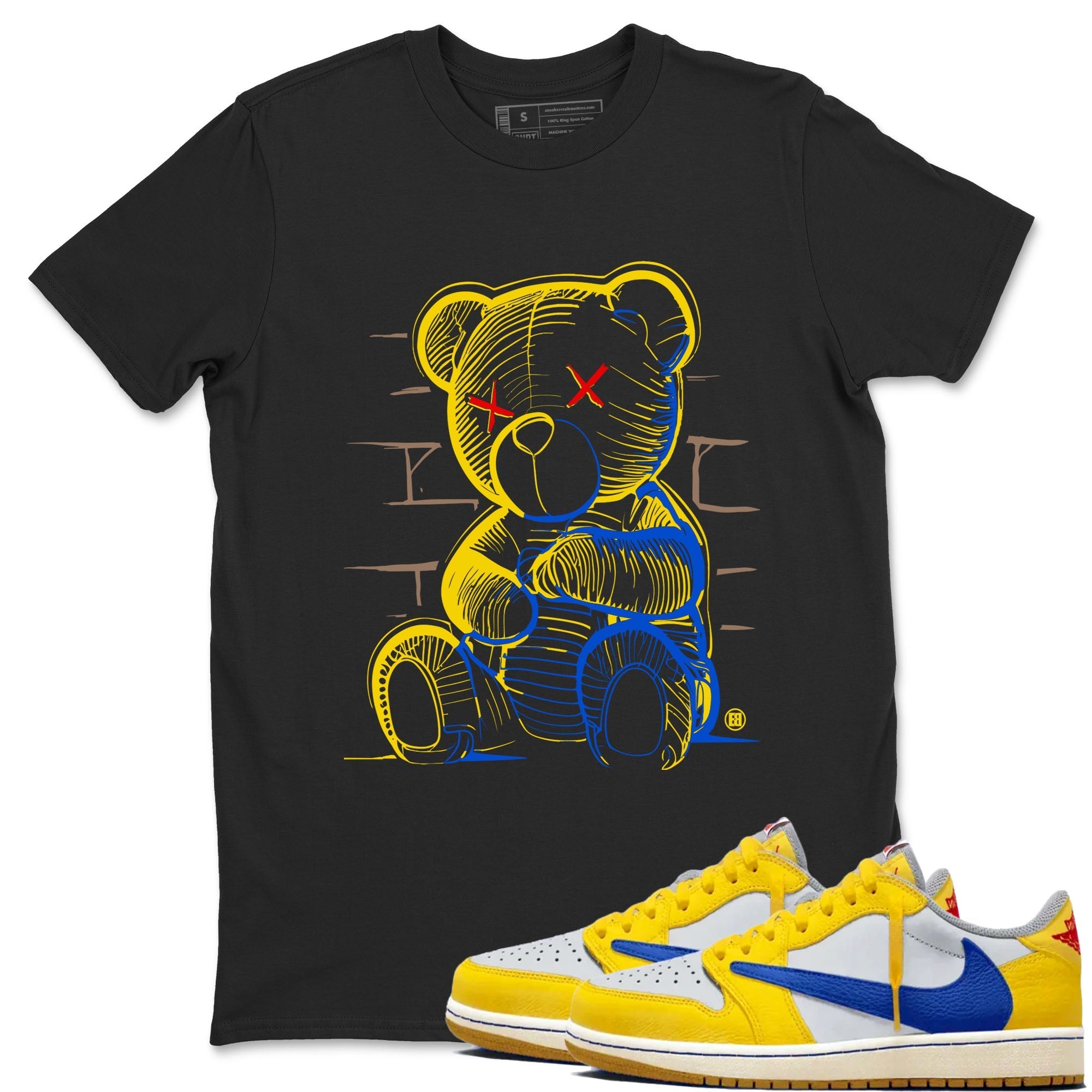 Neon Bear Sneaker Tees - Air Jordan 1 Travis Scott Canary