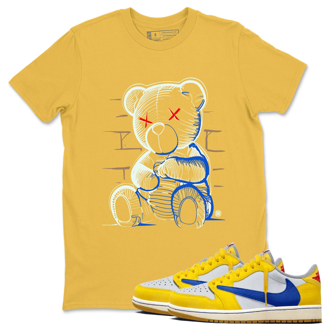 Neon Bear Sneaker Tees - Air Jordan 1 Travis Scott Canary