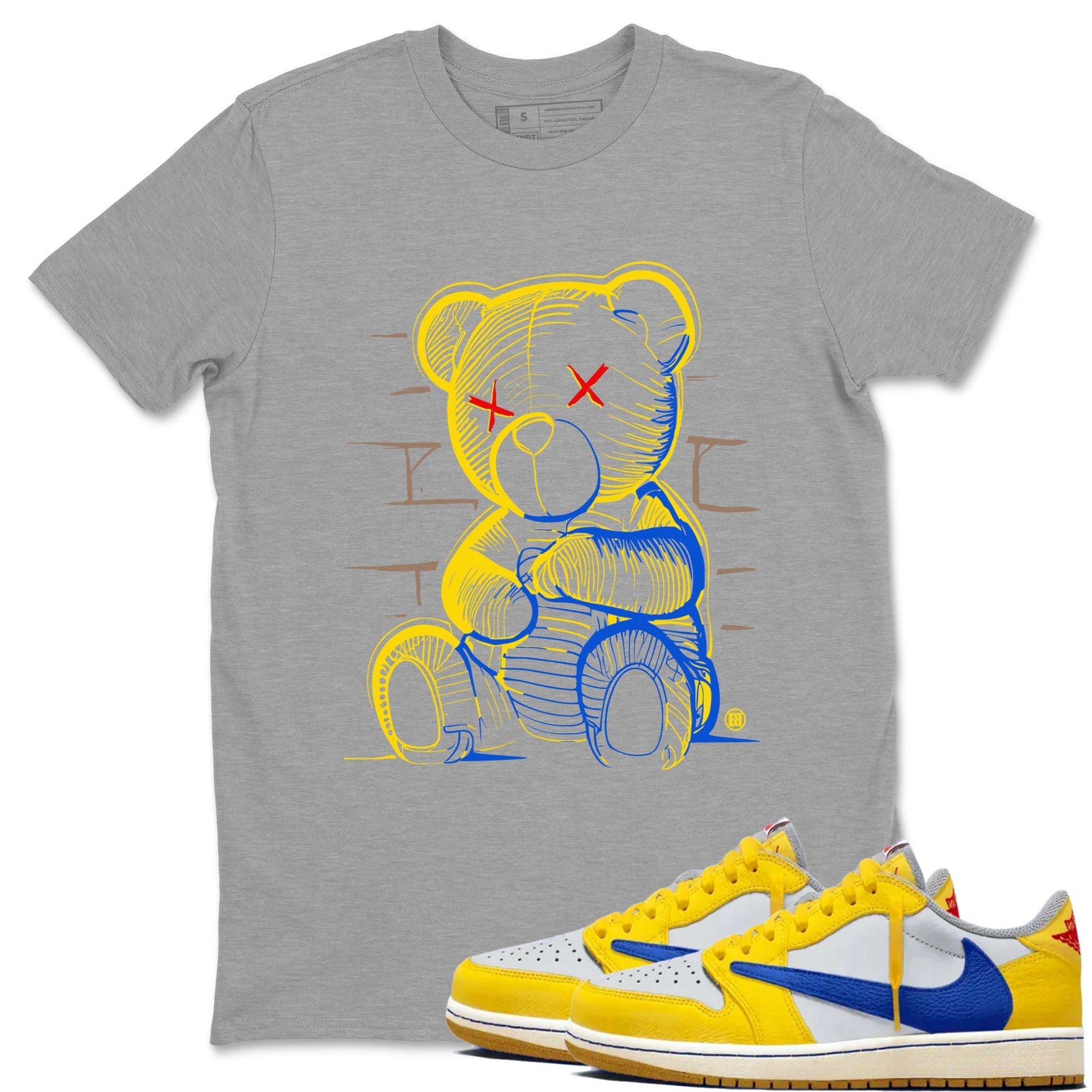 Neon Bear Sneaker Tees - Air Jordan 1 Travis Scott Canary