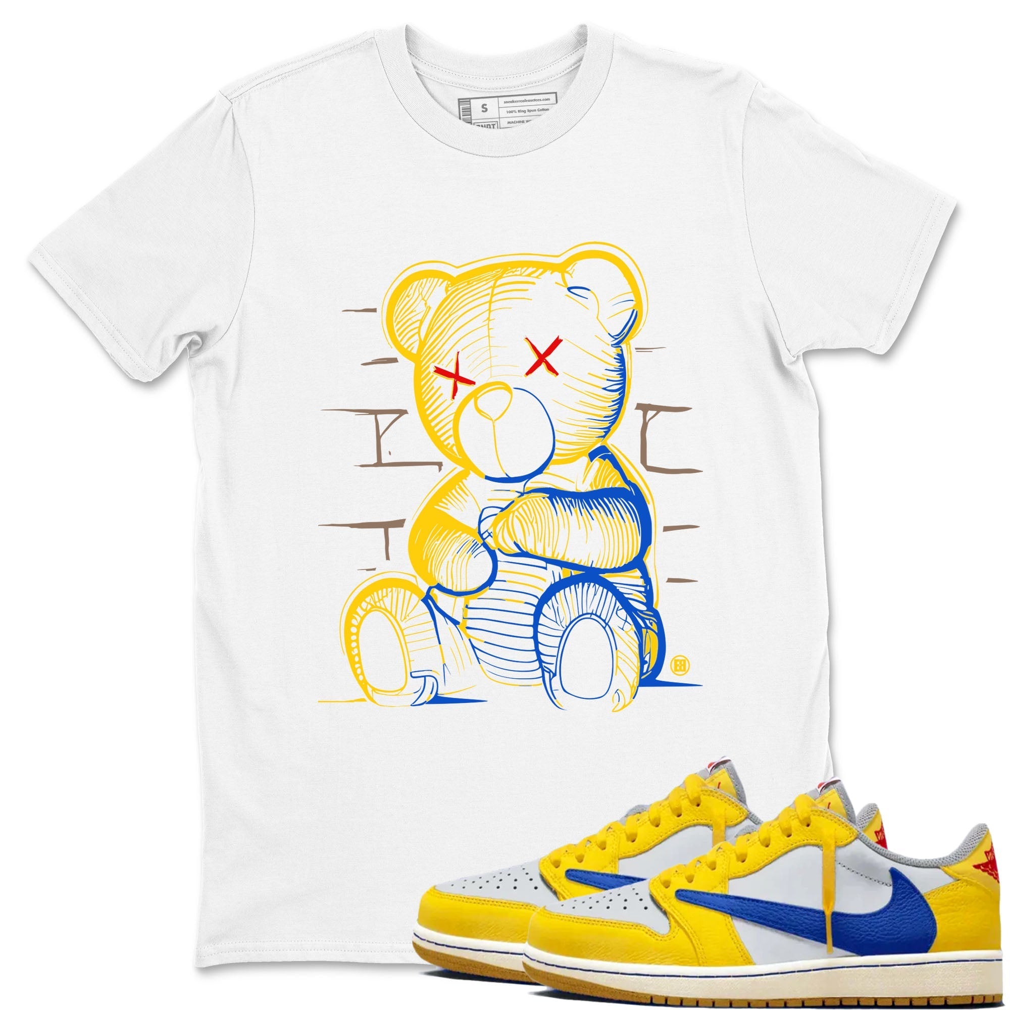 Neon Bear Sneaker Tees - Air Jordan 1 Travis Scott Canary