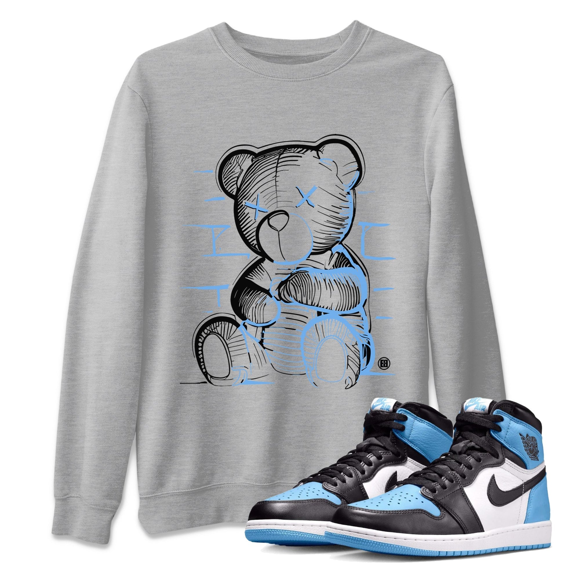 Neon Bear Unisex Tops - Air Jordan 1 UNC Toe