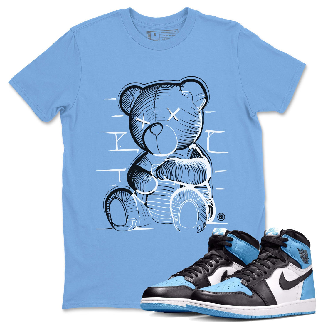Neon Bear Unisex Tops - Air Jordan 1 UNC Toe