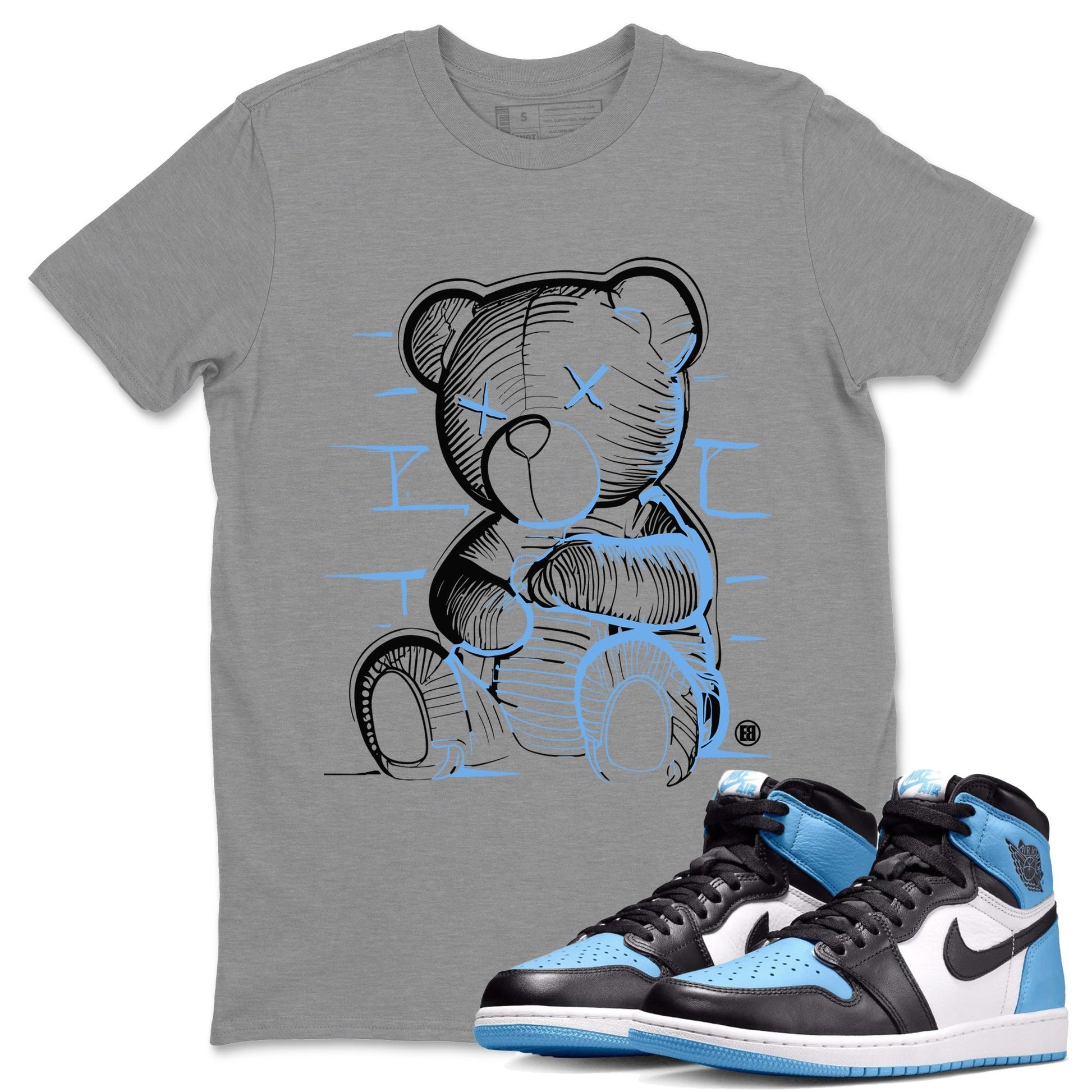 Neon Bear Unisex Tops - Air Jordan 1 UNC Toe