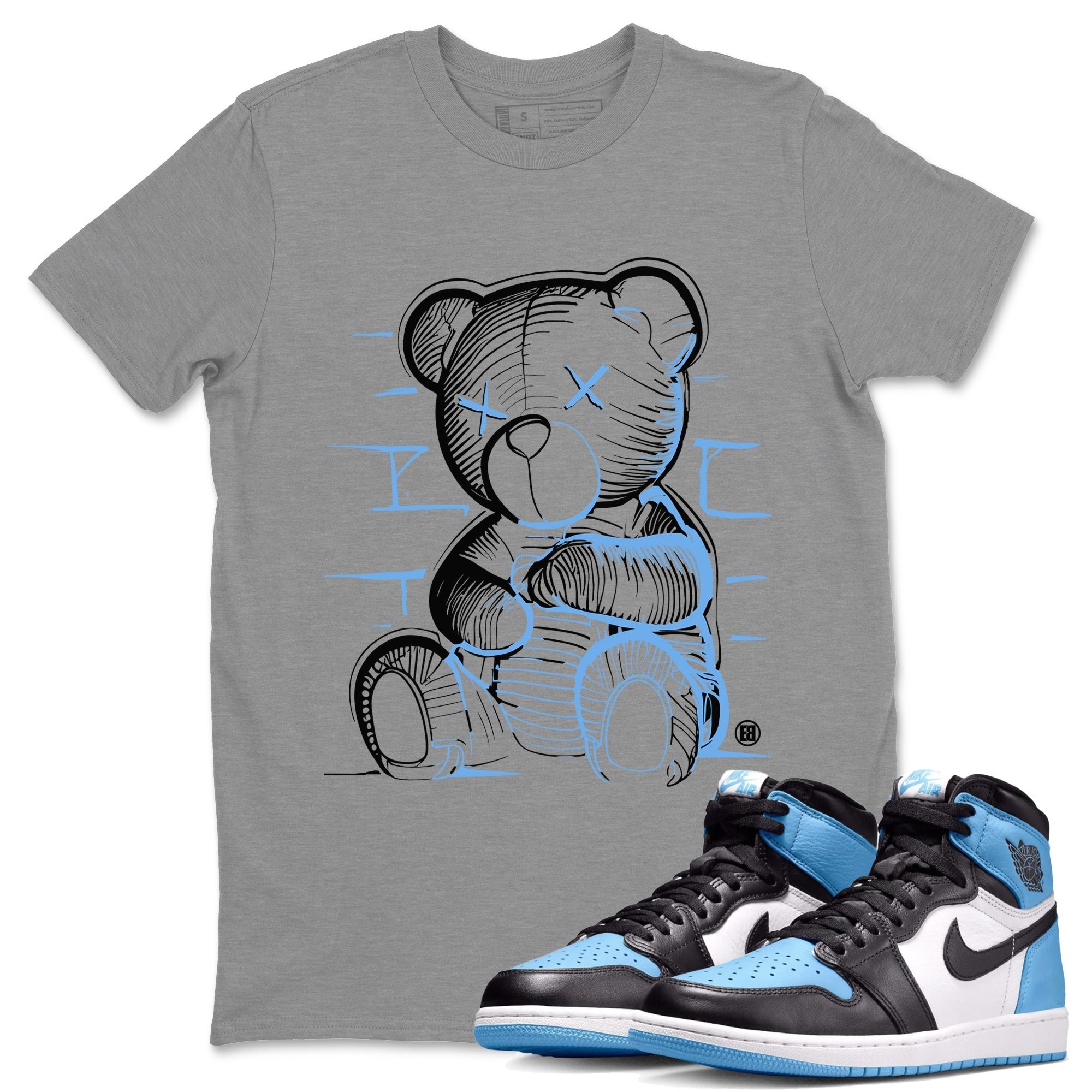 Neon Bear Unisex Tops - Air Jordan 1 UNC Toe