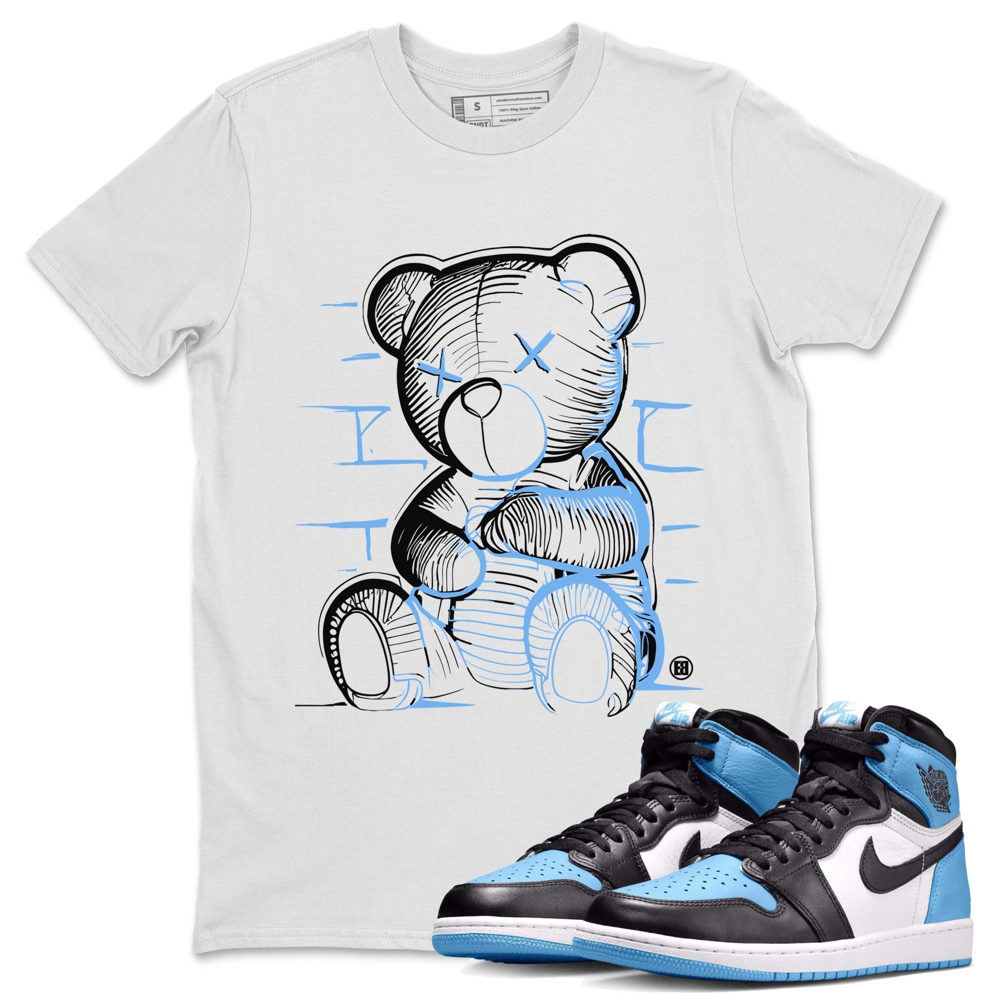 Neon Bear Unisex Tops - Air Jordan 1 UNC Toe