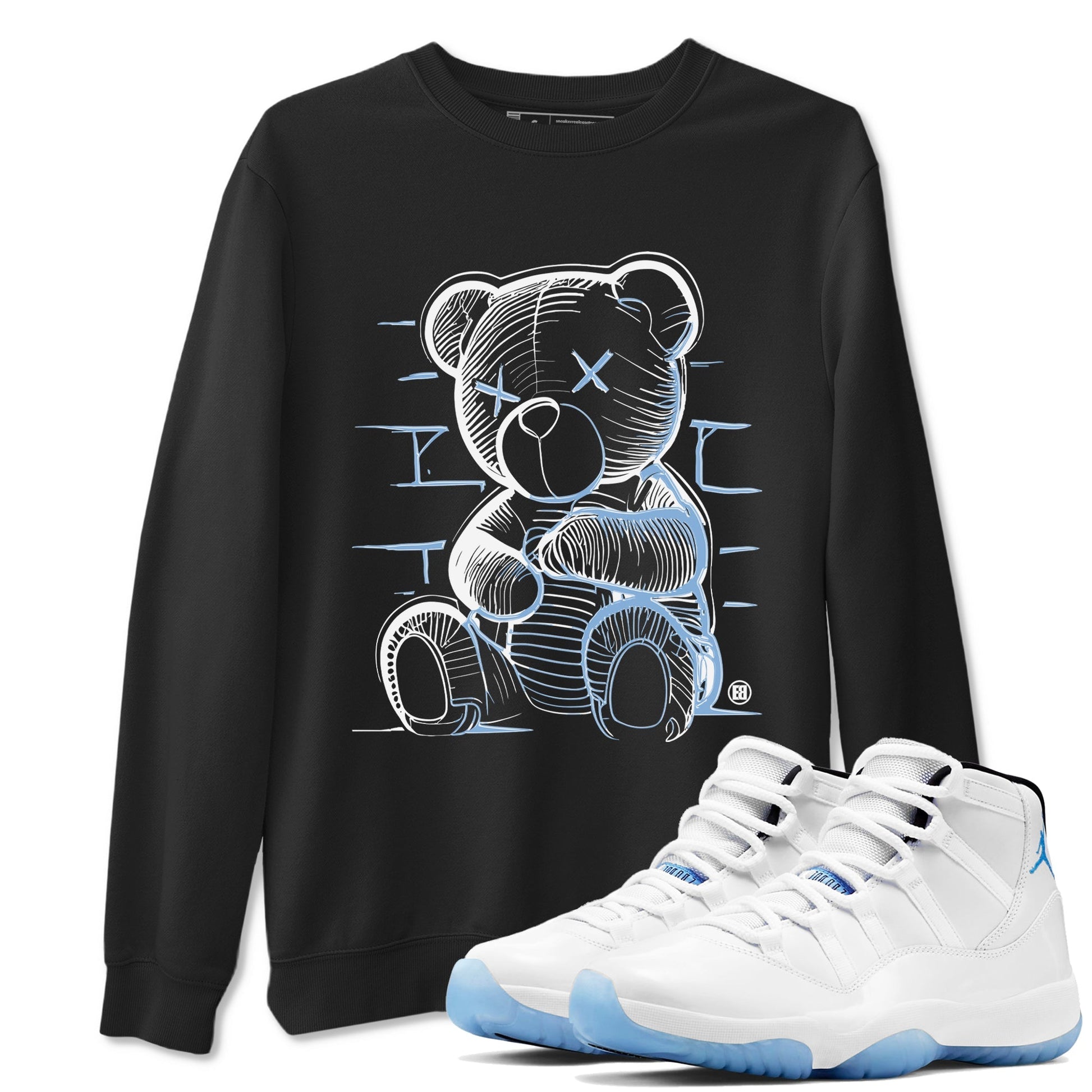 Neon Bear Sneaker Tees - Air Jordan 11 Legend Blue