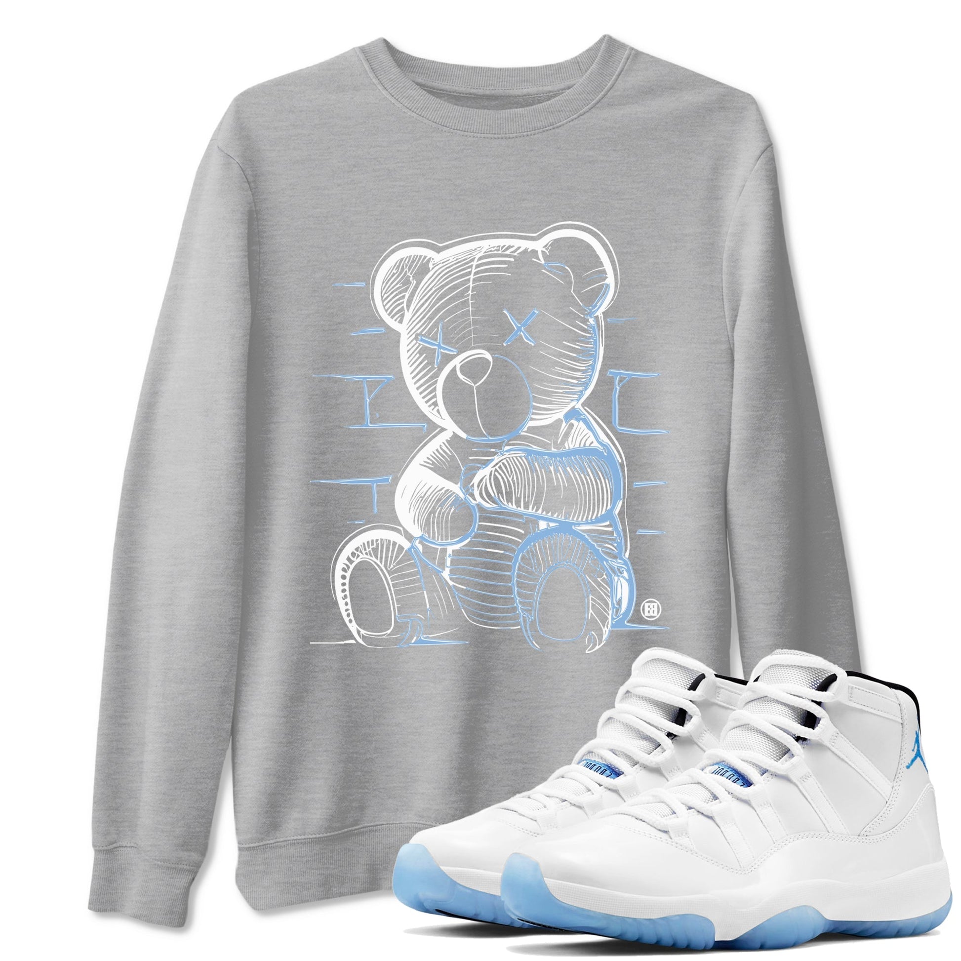 Neon Bear Sneaker Tees - Air Jordan 11 Legend Blue