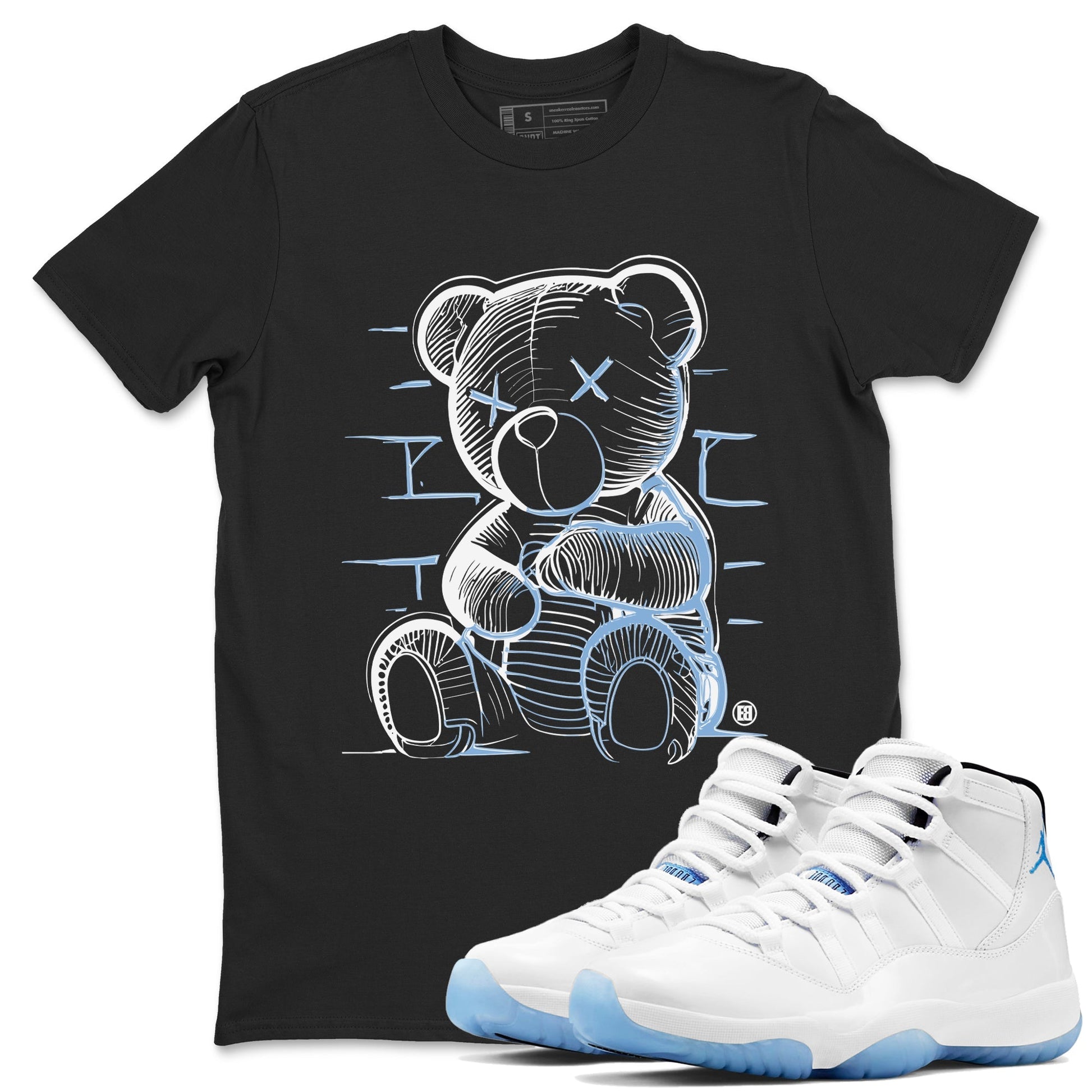 Neon Bear Sneaker Tees - Air Jordan 11 Legend Blue