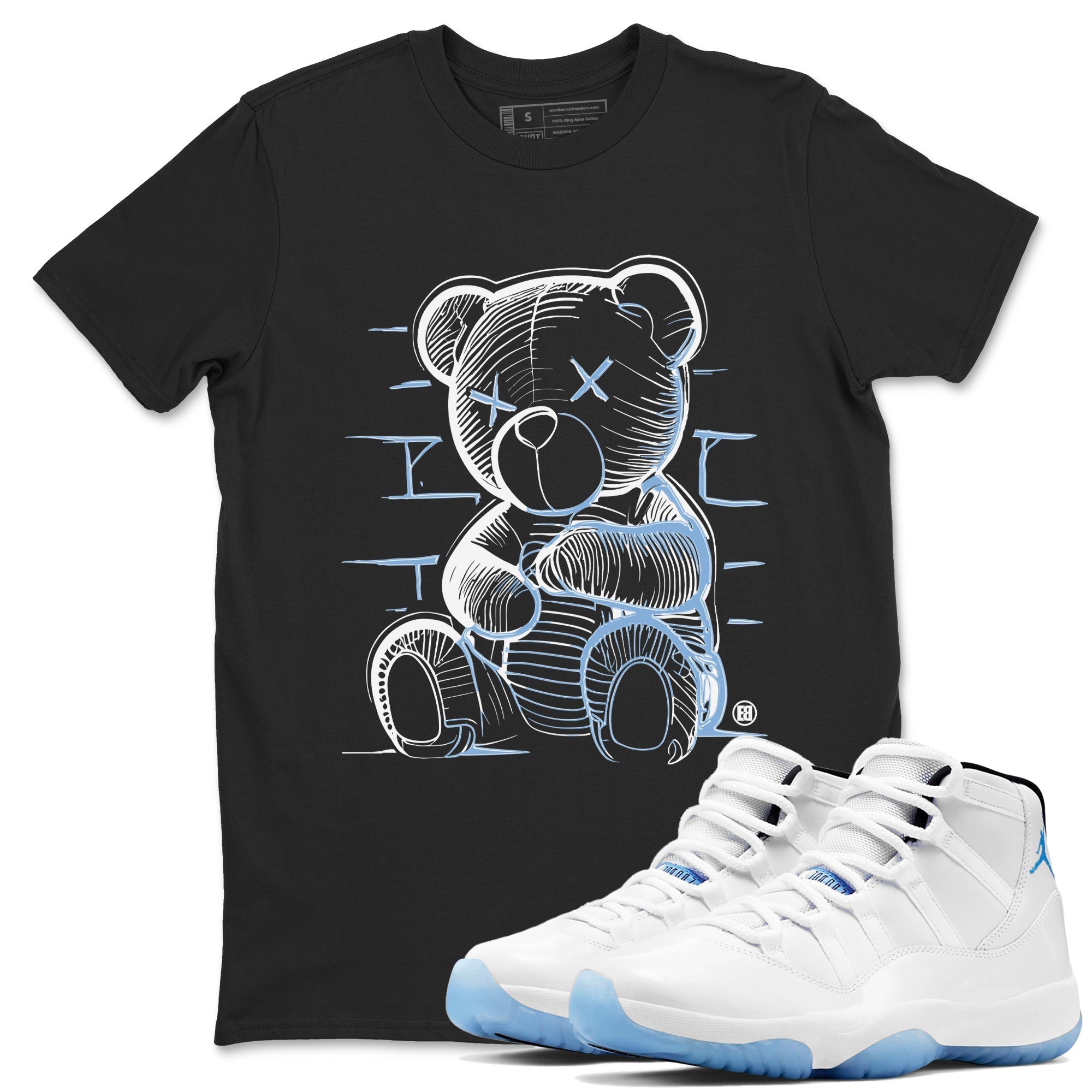 Neon Bear Sneaker Tees - Air Jordan 11 Legend Blue