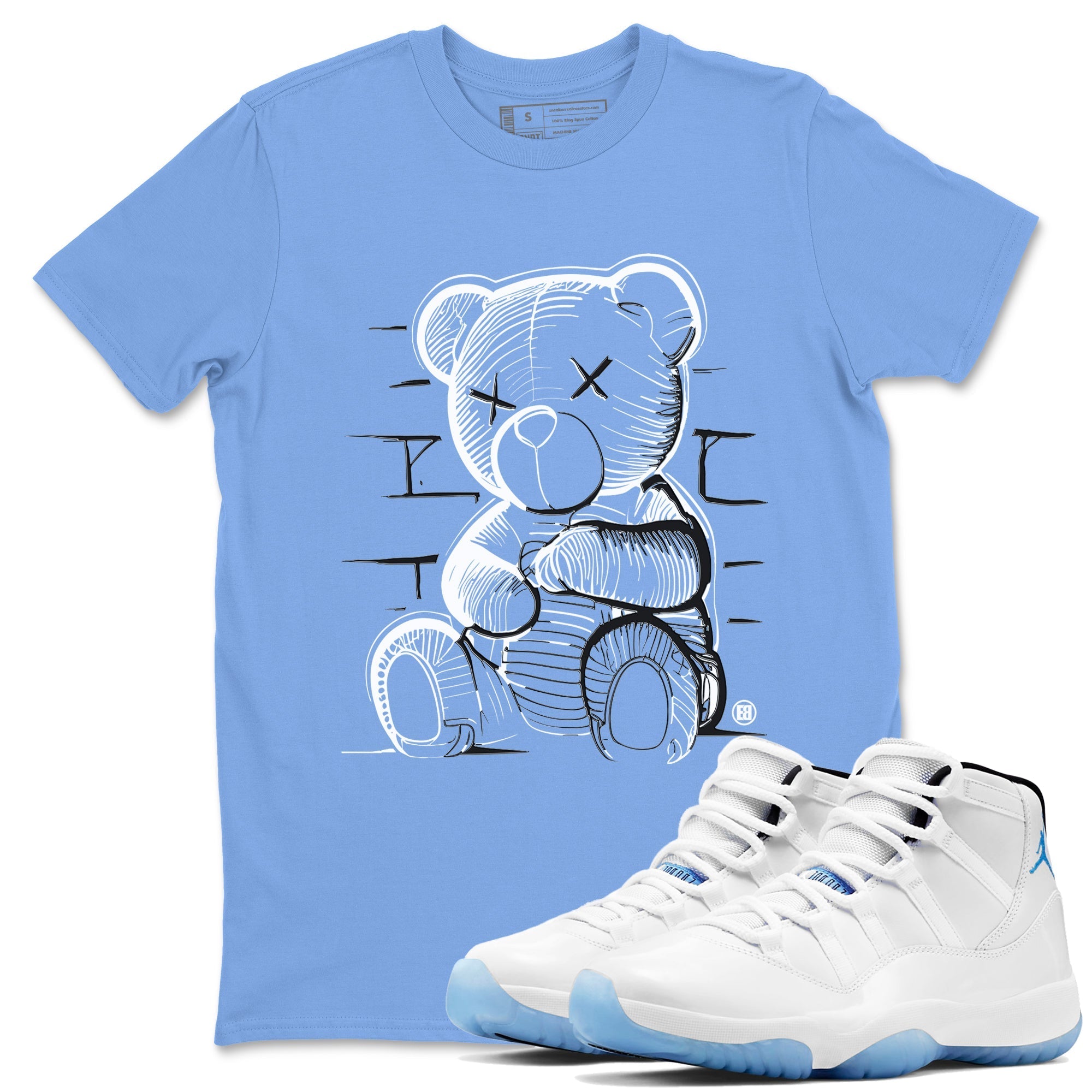 Neon Bear Sneaker Tees - Air Jordan 11 Legend Blue