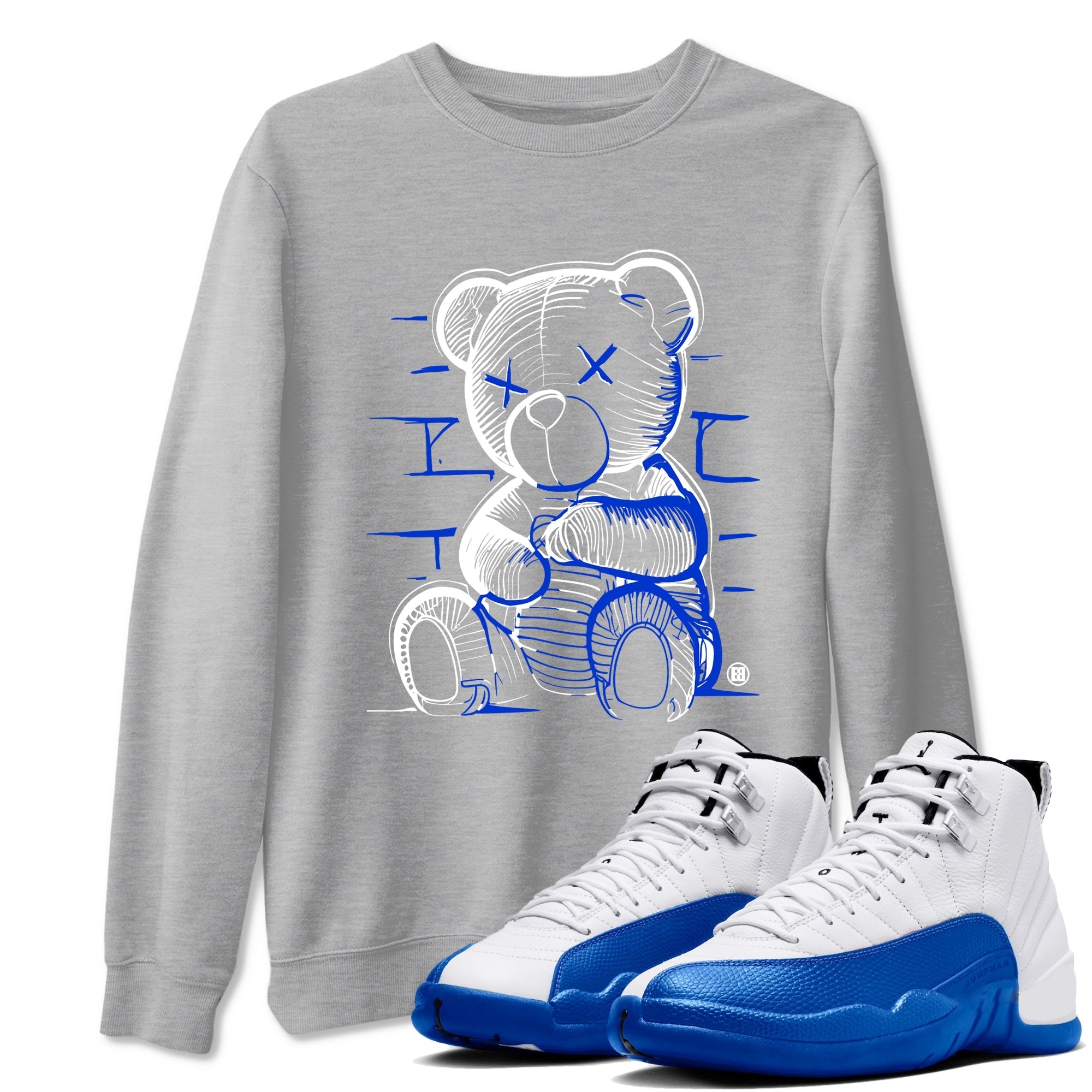 Neon Bear Sneaker Tees - Air Jordan 12 Blueberry