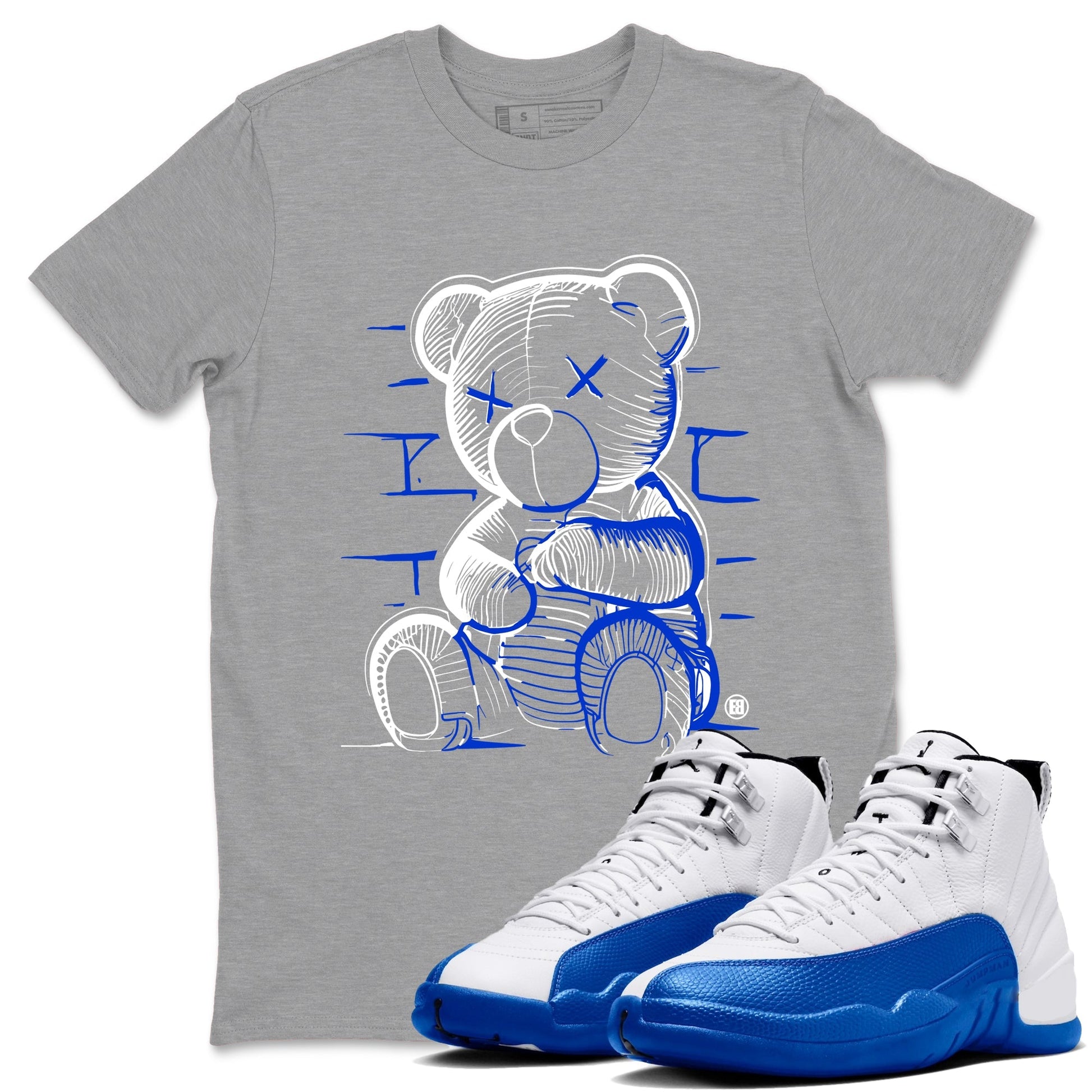 Neon Bear Sneaker Tees - Air Jordan 12 Blueberry