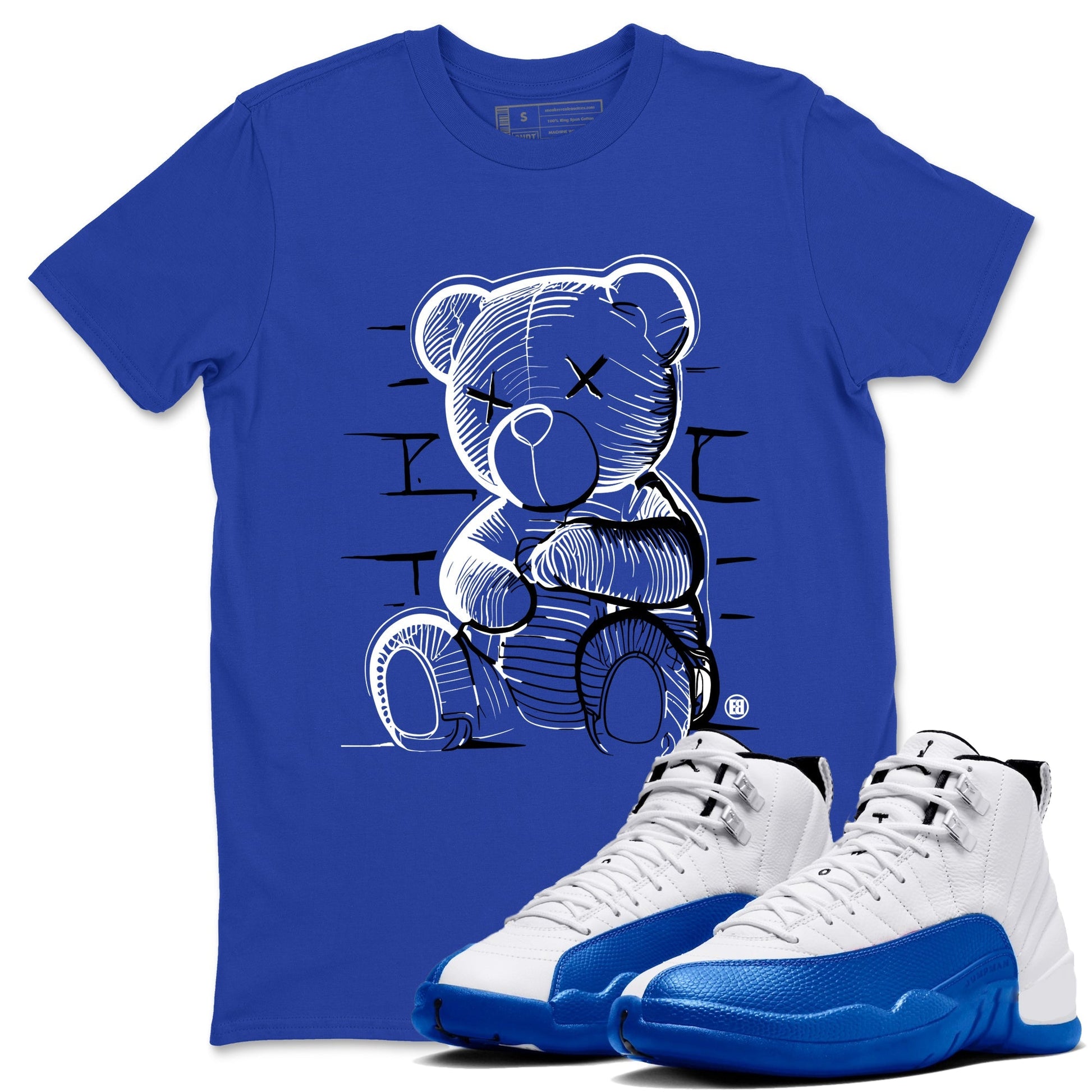 Neon Bear Sneaker Tees - Air Jordan 12 Blueberry