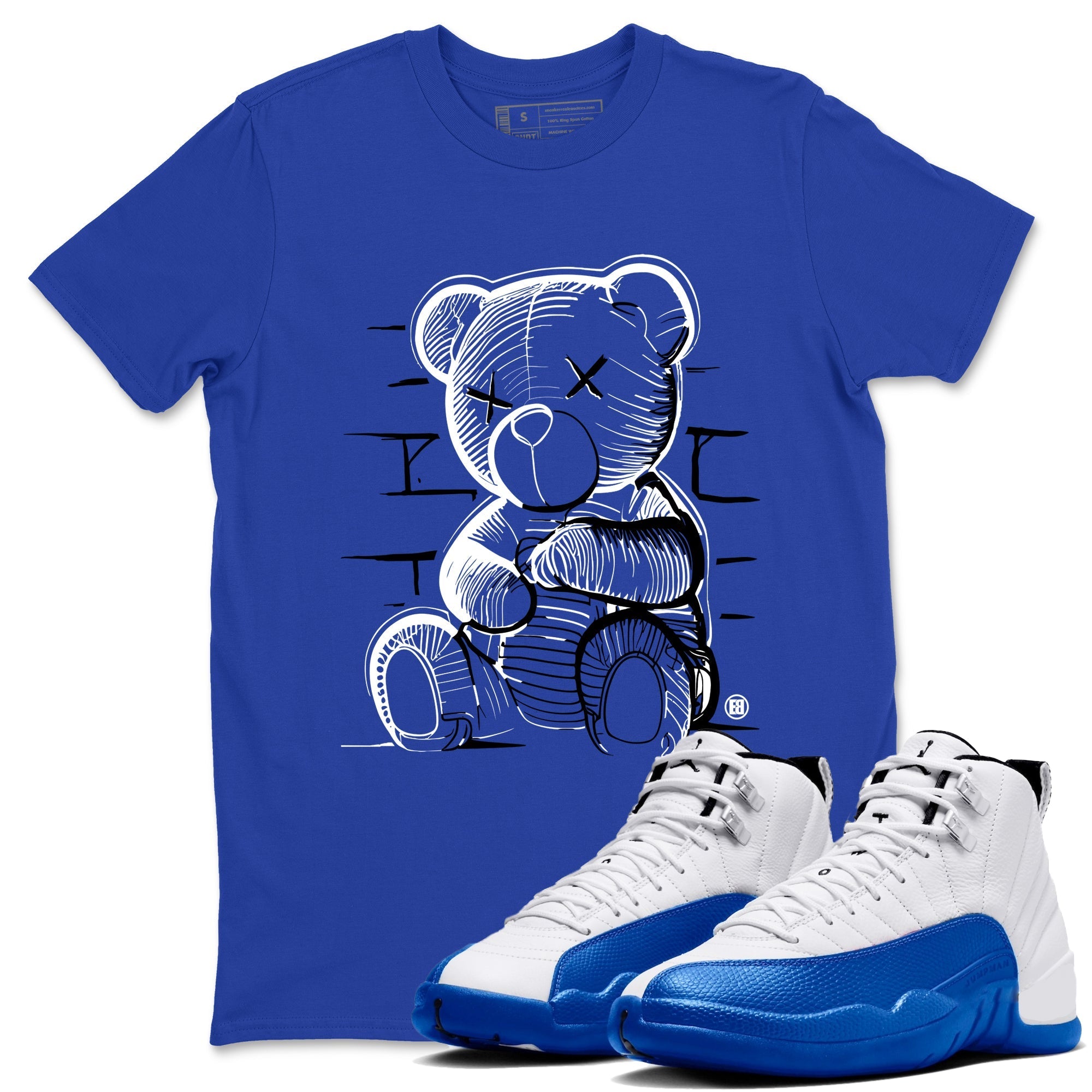 Neon Bear Sneaker Tees - Air Jordan 12 Blueberry