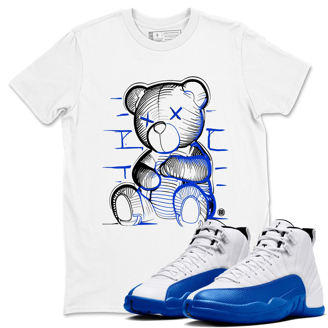 Neon Bear Sneaker Tees - Air Jordan 12 Blueberry
