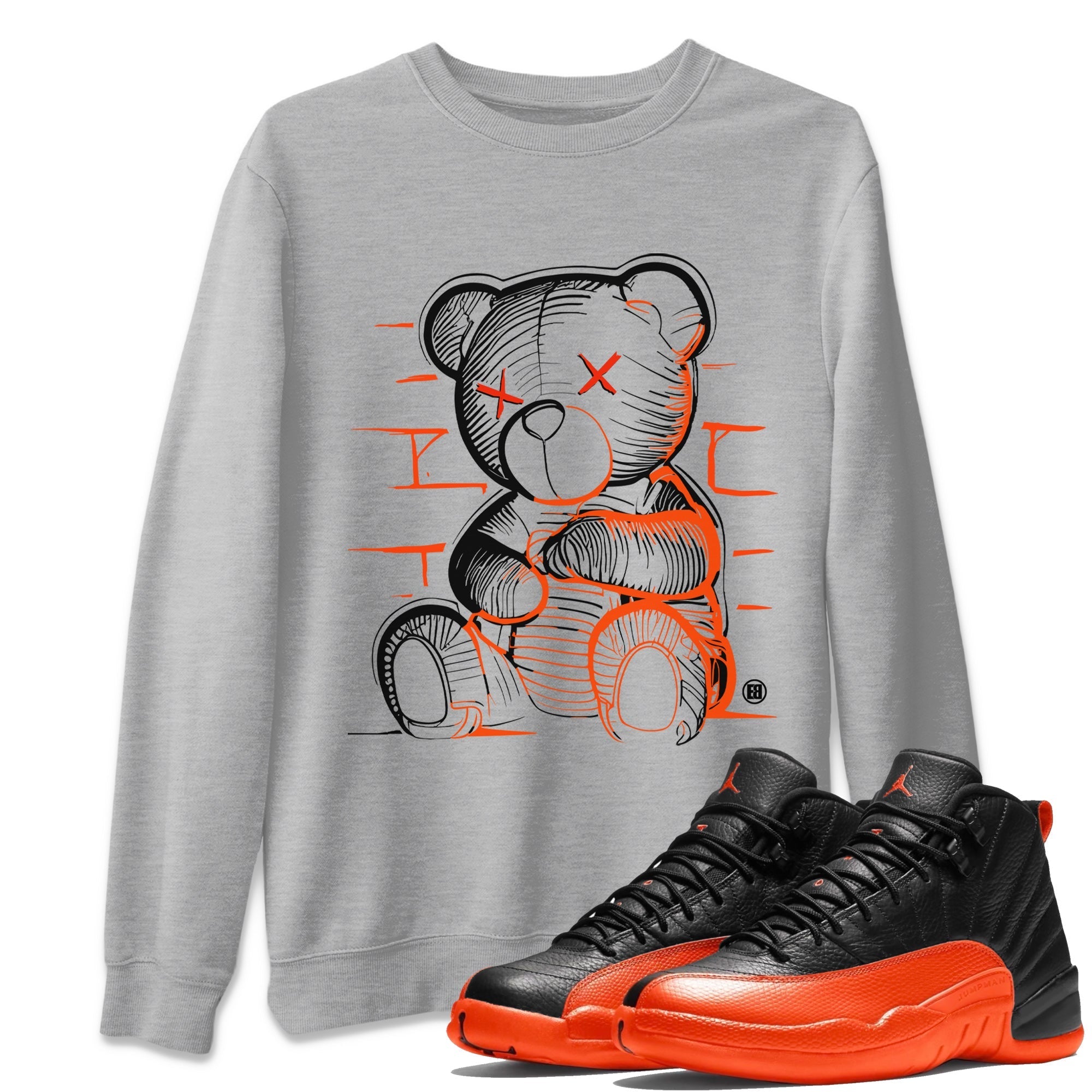 Neon Bear Unisex Tops - Air Jordan 12 Brilliant Orange