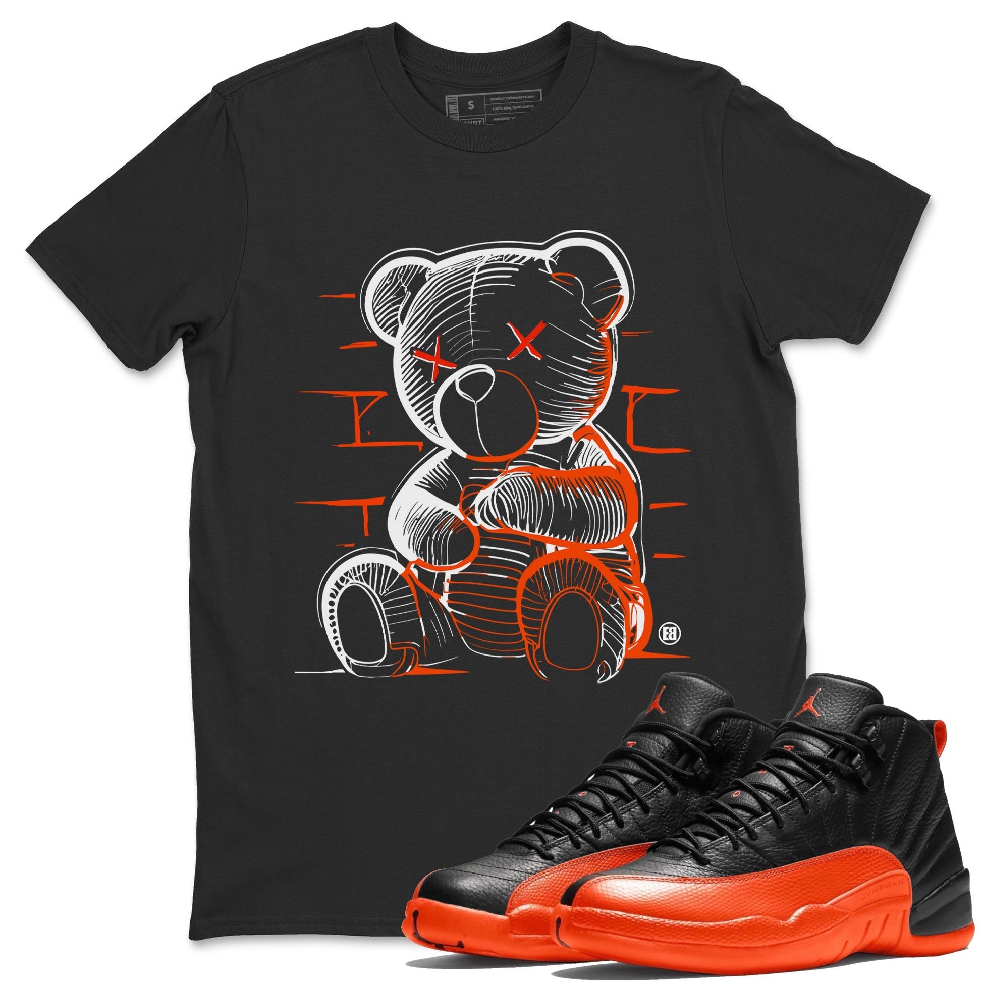 Neon Bear Unisex Tops - Air Jordan 12 Brilliant Orange