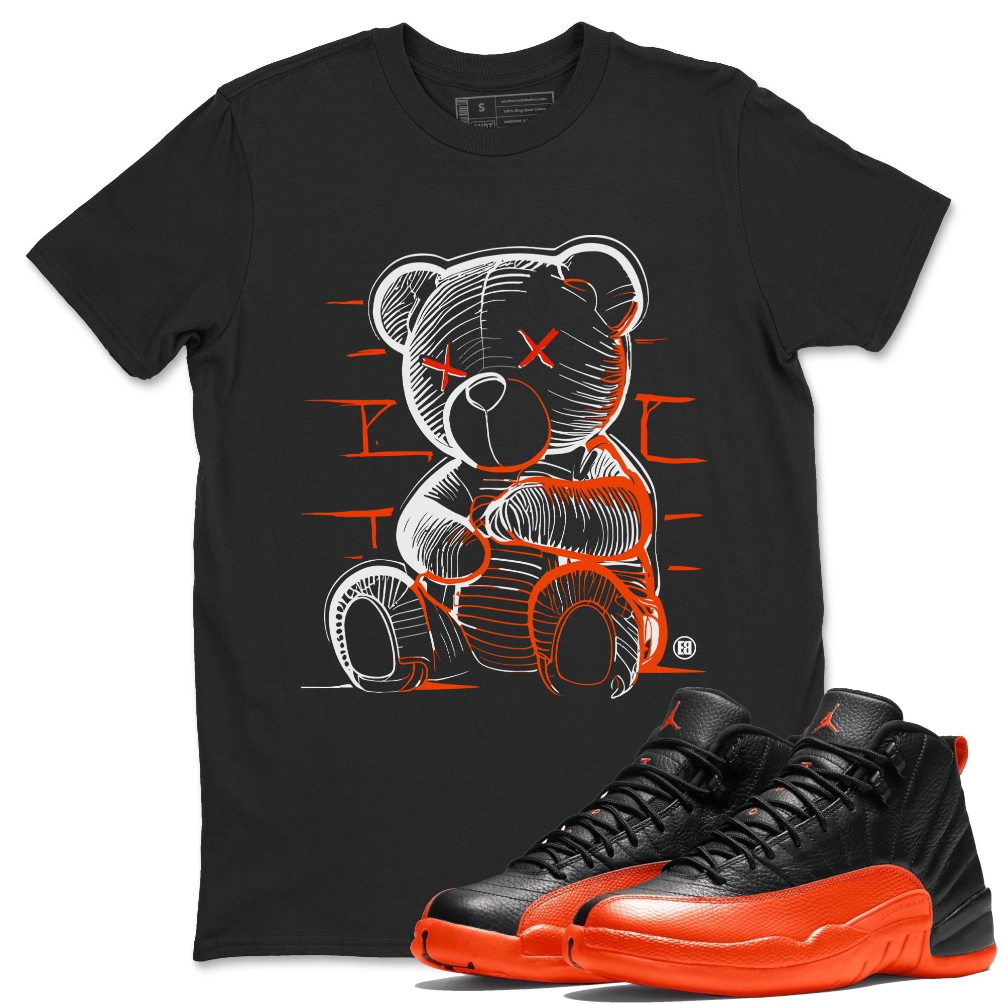 Neon Bear Unisex Tops - Air Jordan 12 Brilliant Orange
