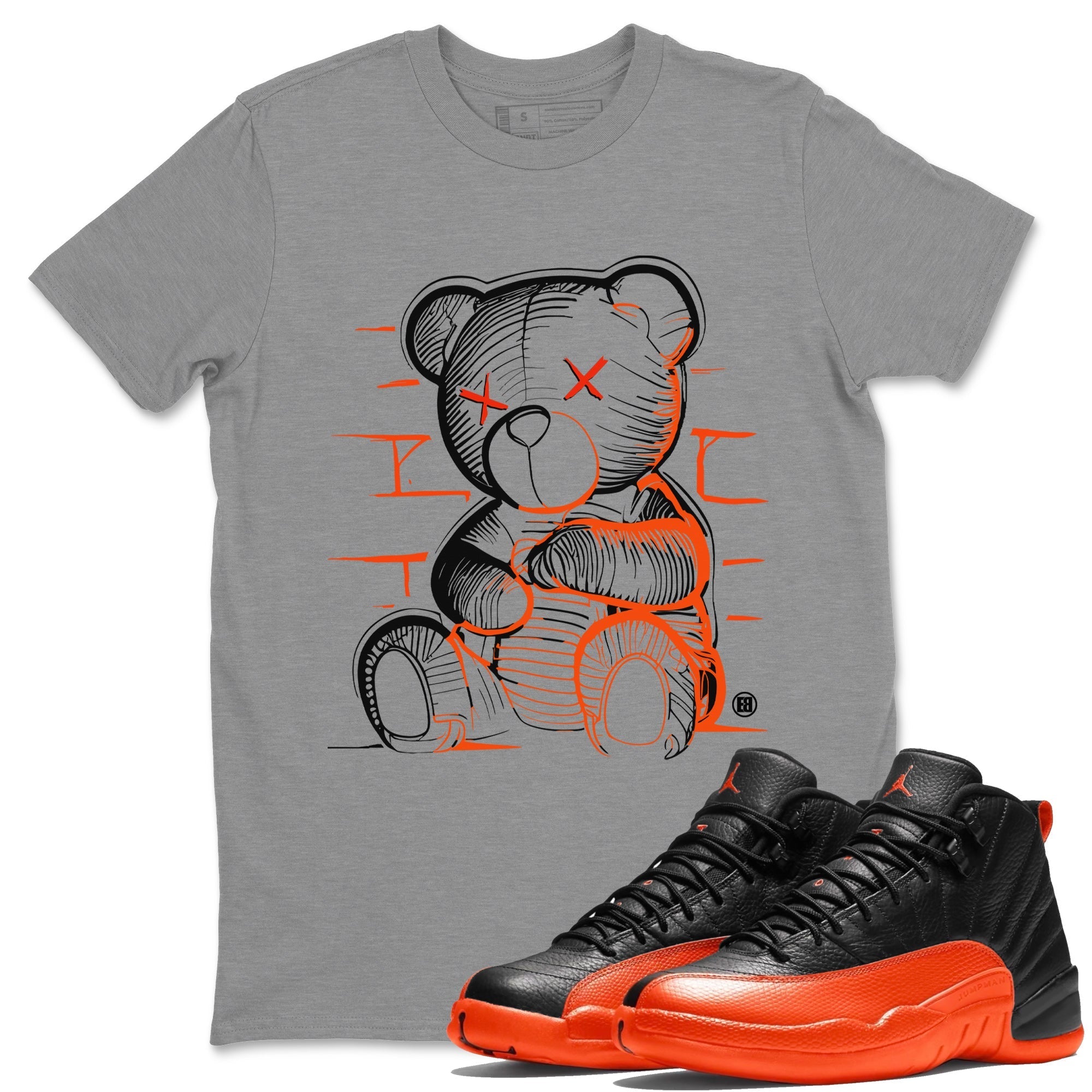 Neon Bear Unisex Tops - Air Jordan 12 Brilliant Orange