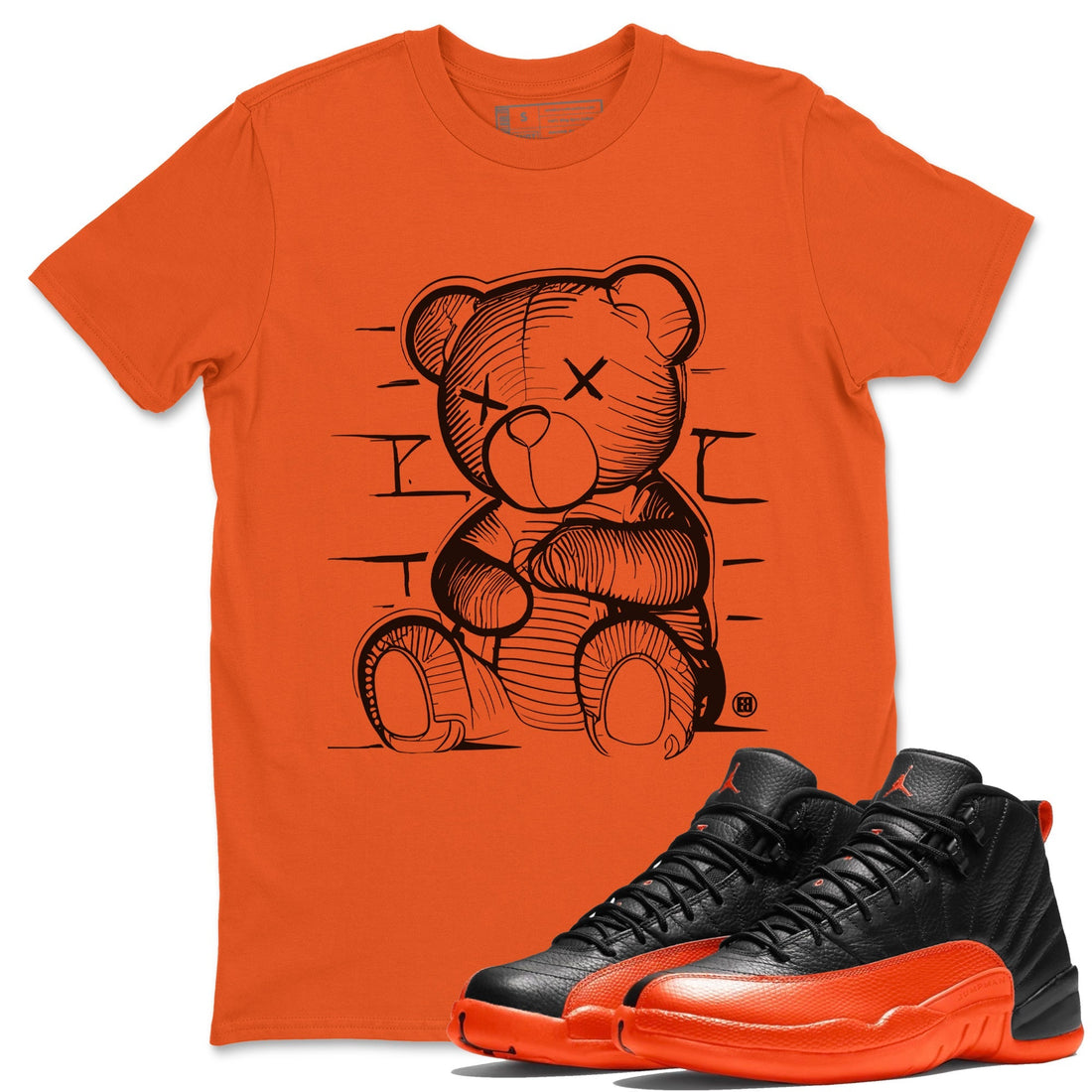 Neon Bear Unisex Tops - Air Jordan 12 Brilliant Orange