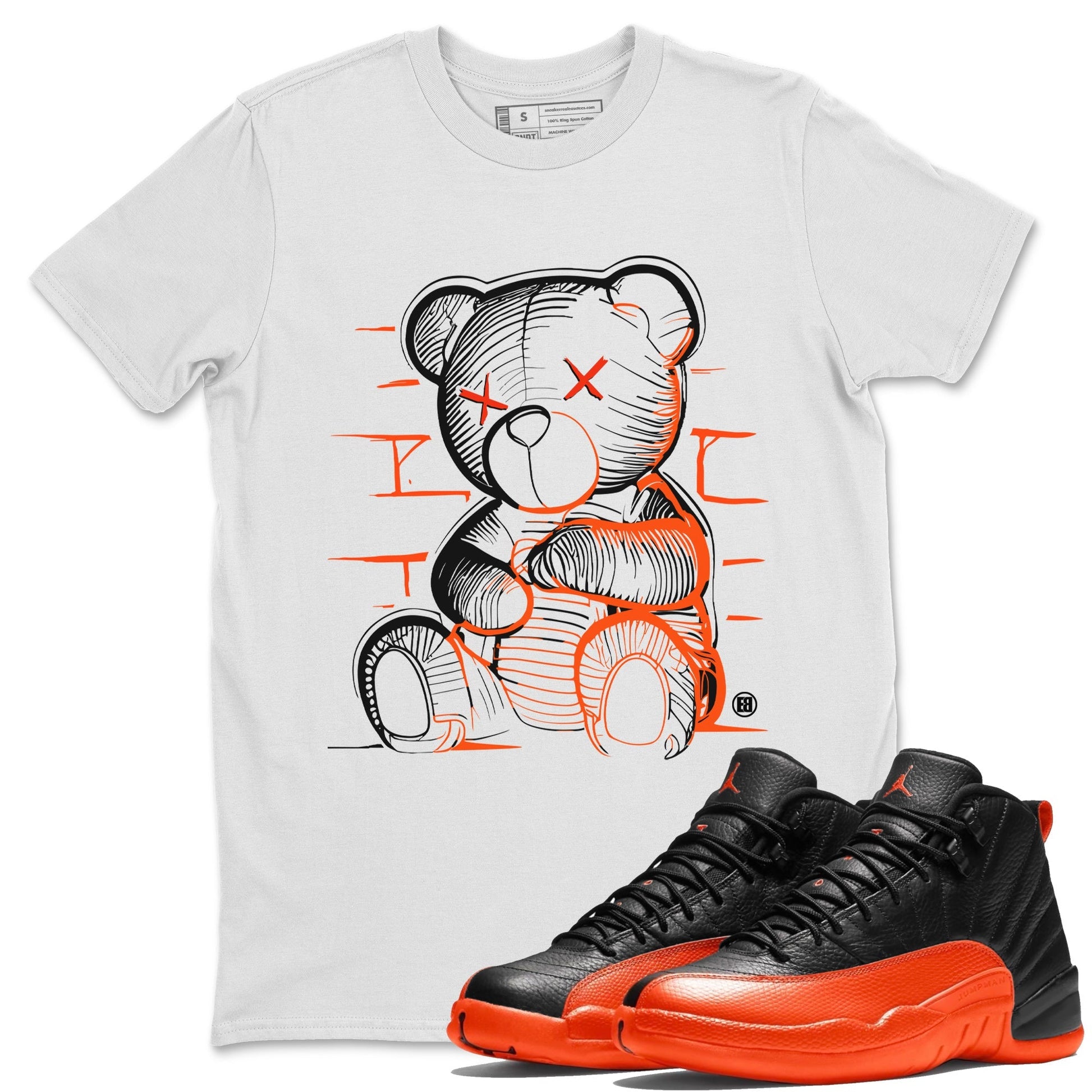 Neon Bear Unisex Tops - Air Jordan 12 Brilliant Orange