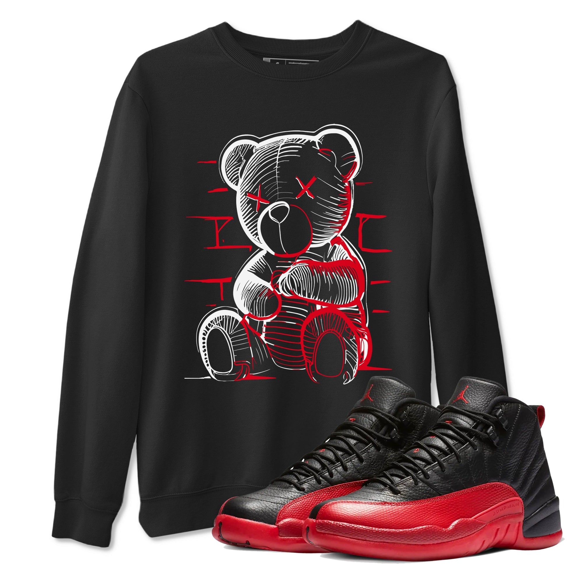 Neon Bear Sneaker Tees - Air Jordan 12 Flu Game