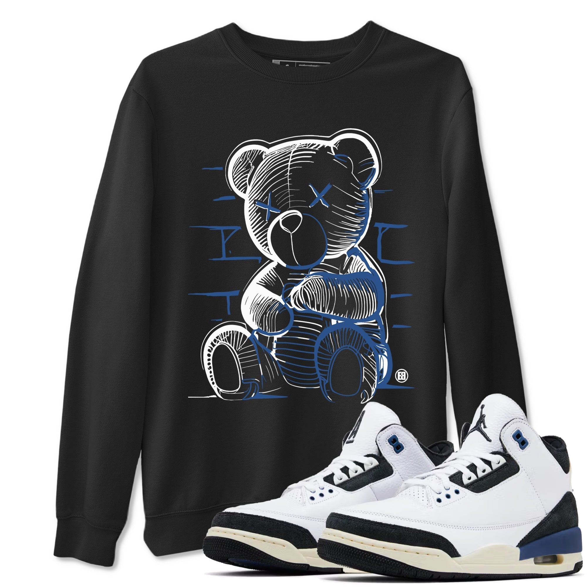 Neon Bear Sneaker Tees - Air Jordan 3 A Ma Maniere x Diffused Blue