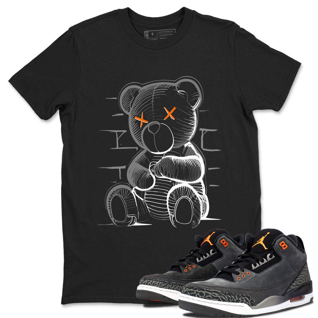 Neon Bear Sneaker Tee - Air Jordan 3 Fear