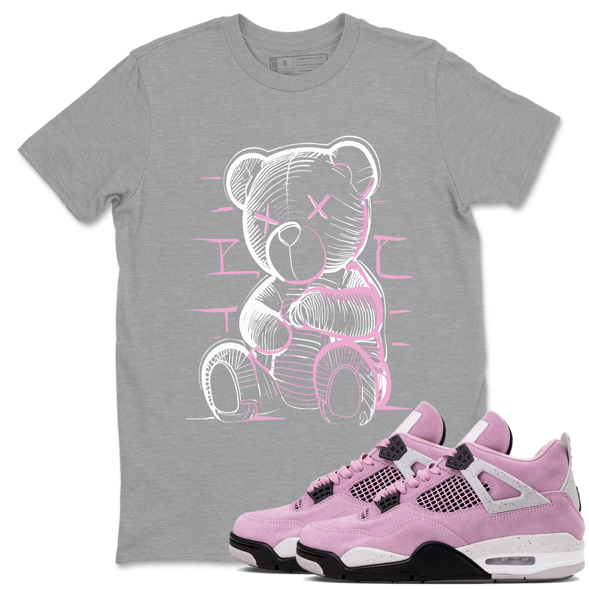 Neon Bear Sneaker Tees - Air Jordan 4 Orchid