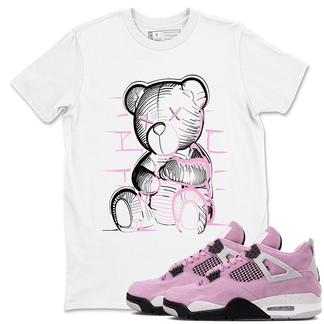 Neon Bear Sneaker Tees - Air Jordan 4 Orchid