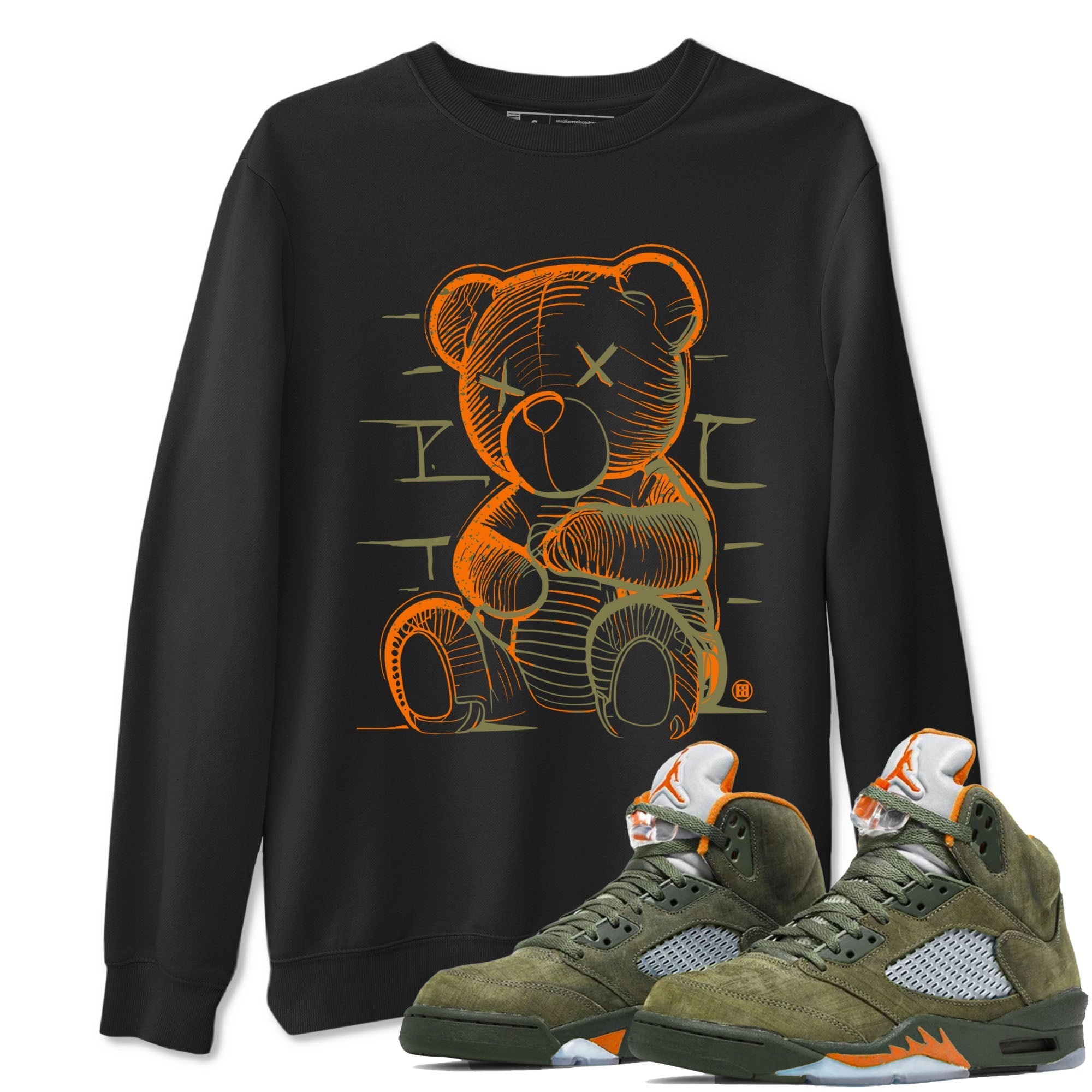 Neon Bear Sneaker Tees - Air Jordan 5 Olive