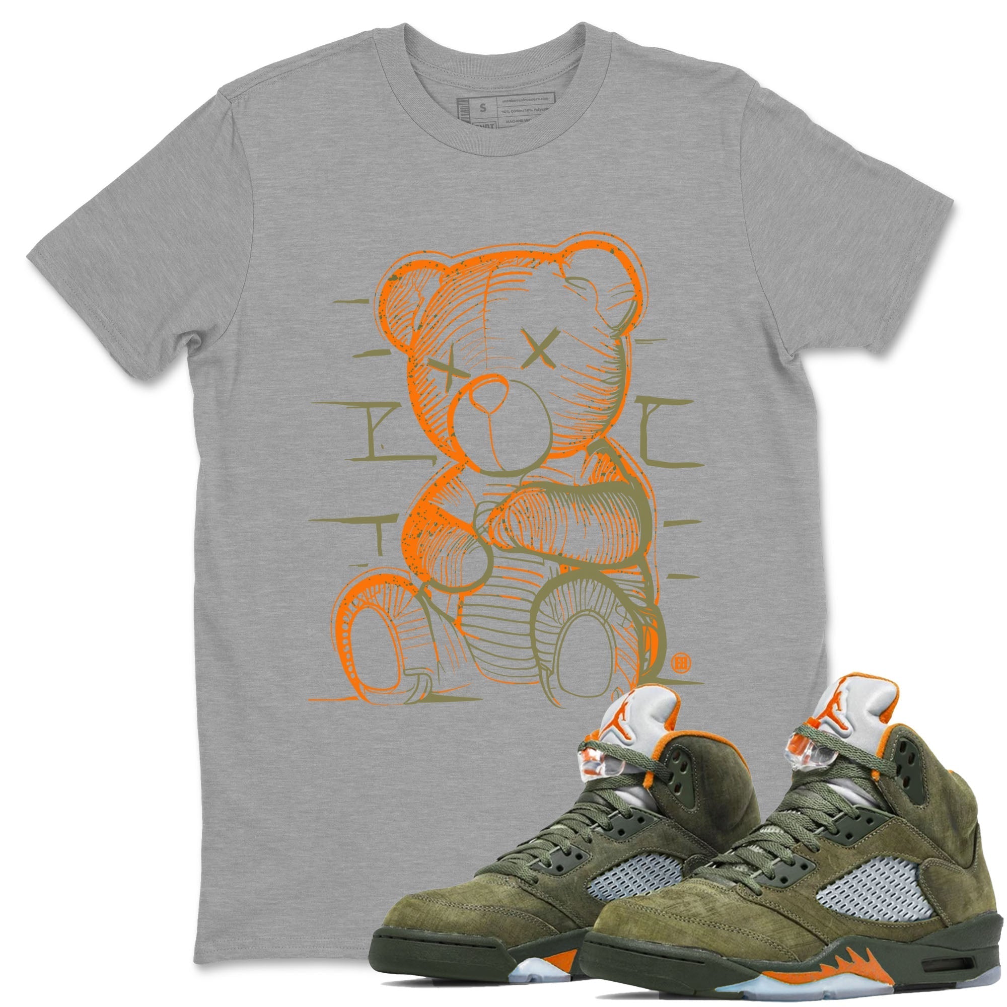Neon Bear Sneaker Tees - Air Jordan 5 Olive