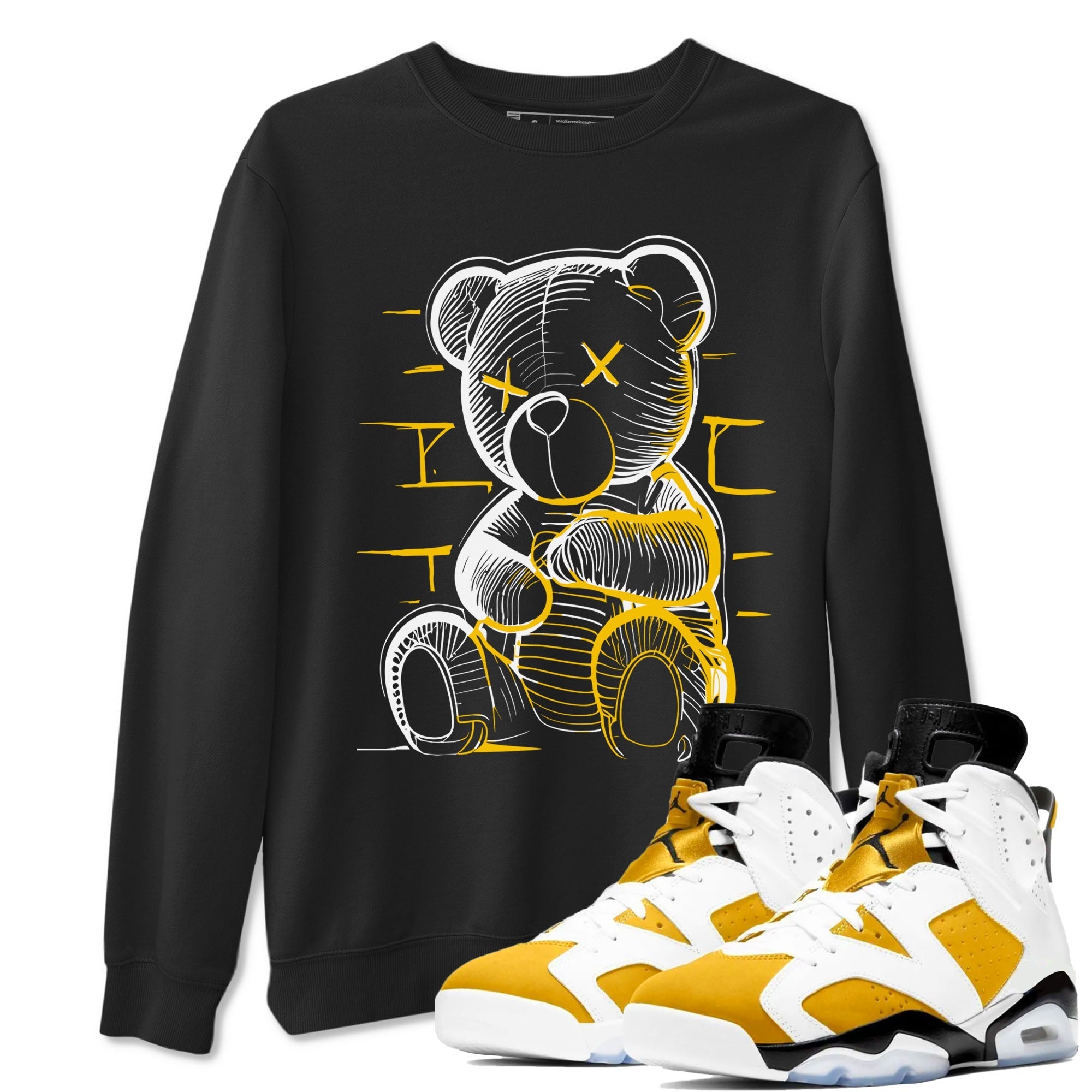 Neon Bear Sneaker Tees - Air Jordan 6 Yellow Ochre