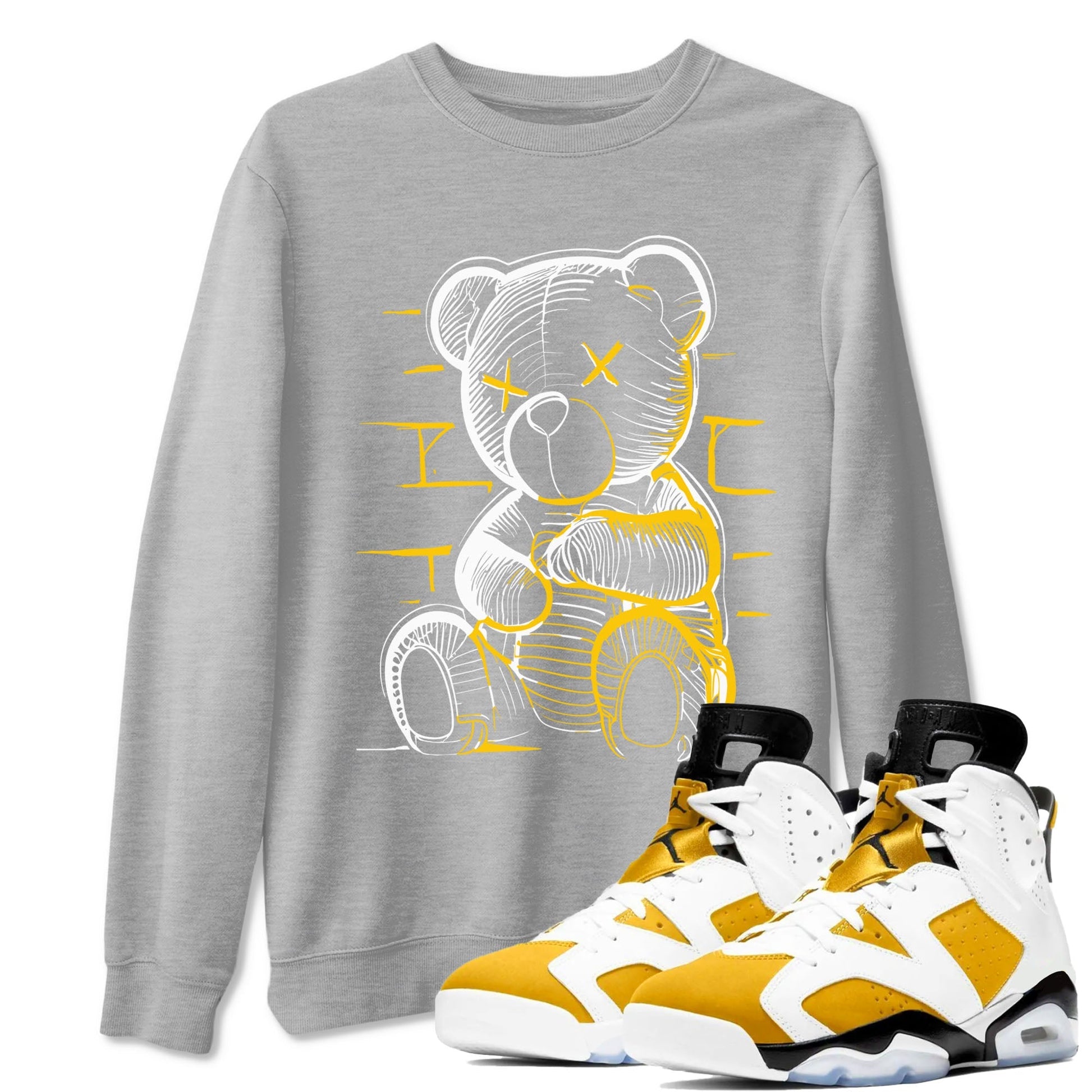 Neon Bear Sneaker Tees - Air Jordan 6 Yellow Ochre
