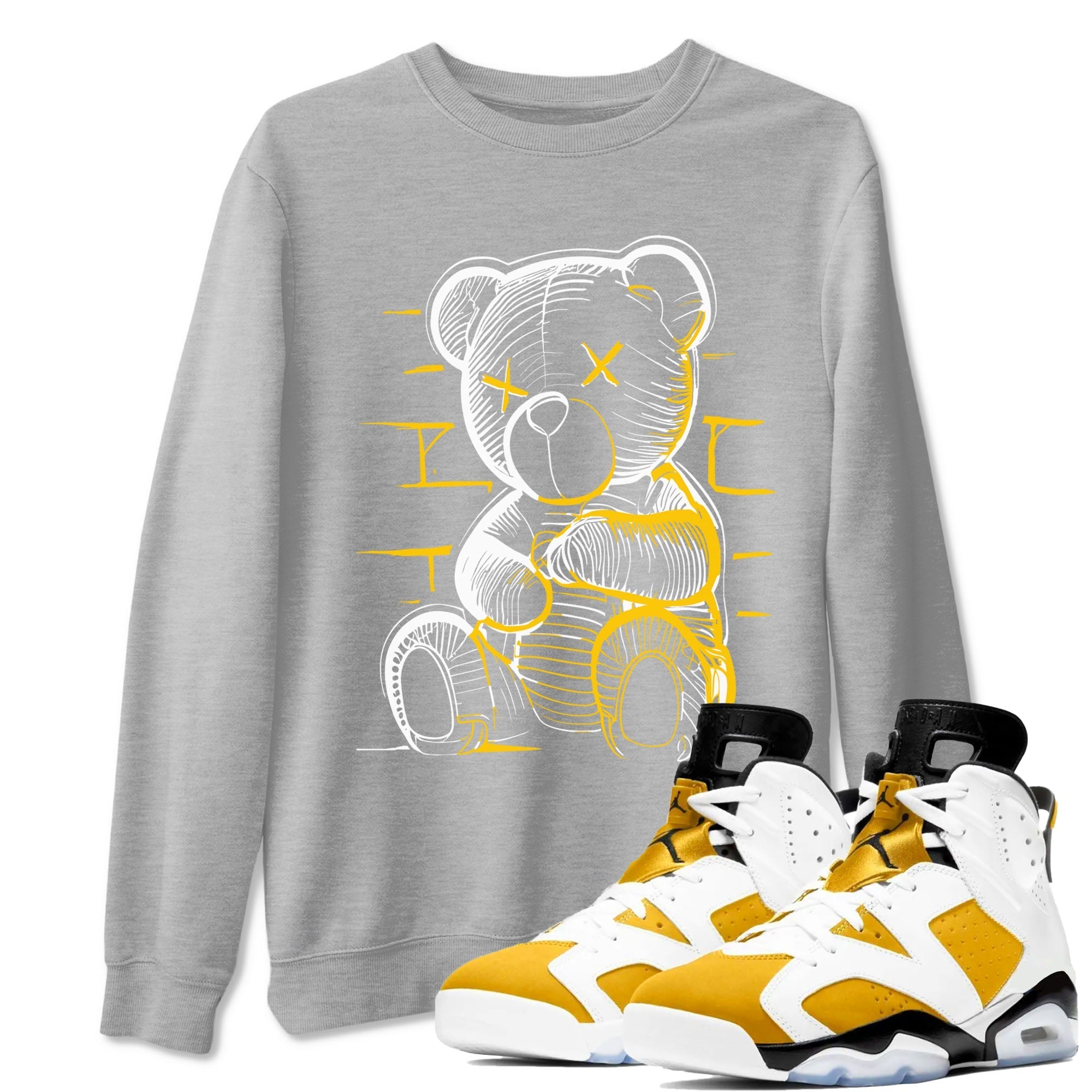 Neon Bear Sneaker Tees - Air Jordan 6 Yellow Ochre