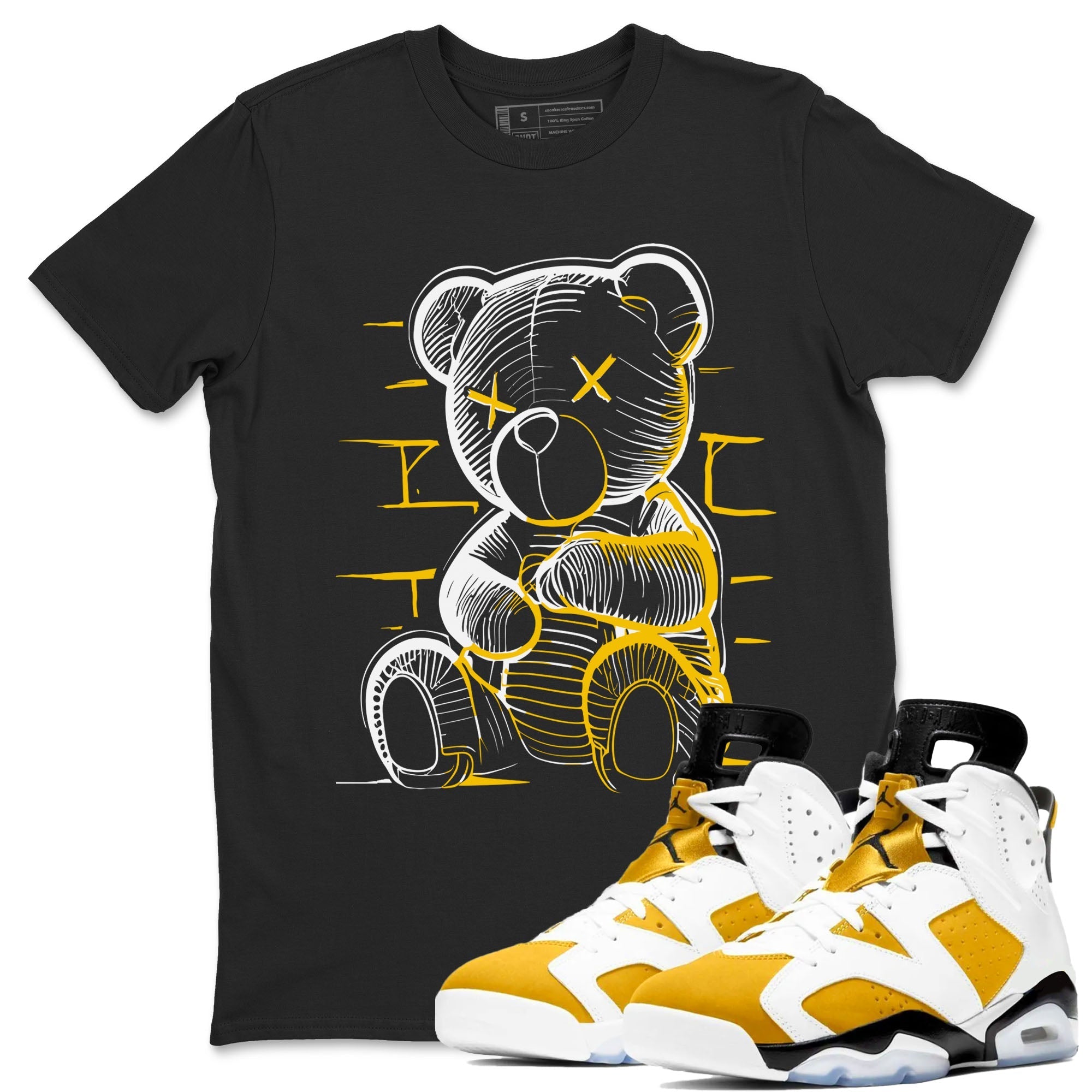 Neon Bear Sneaker Tees - Air Jordan 6 Yellow Ochre