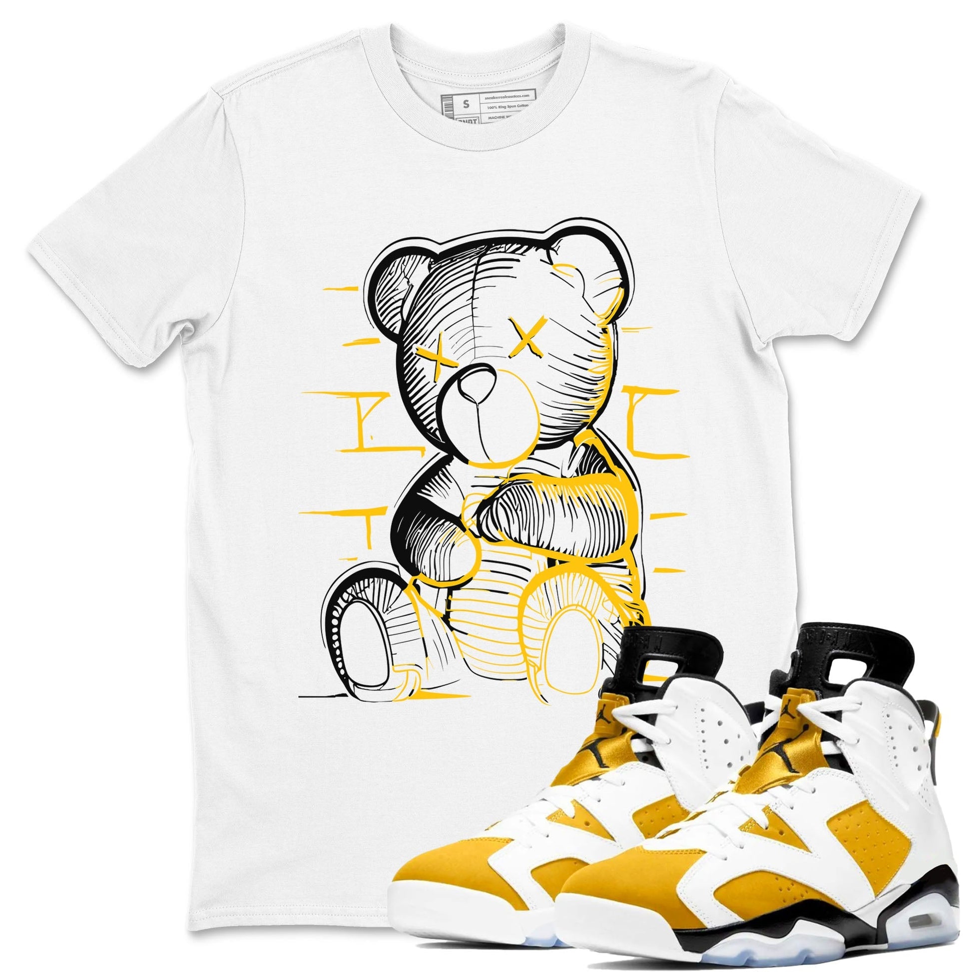 Neon Bear Sneaker Tees - Air Jordan 6 Yellow Ochre