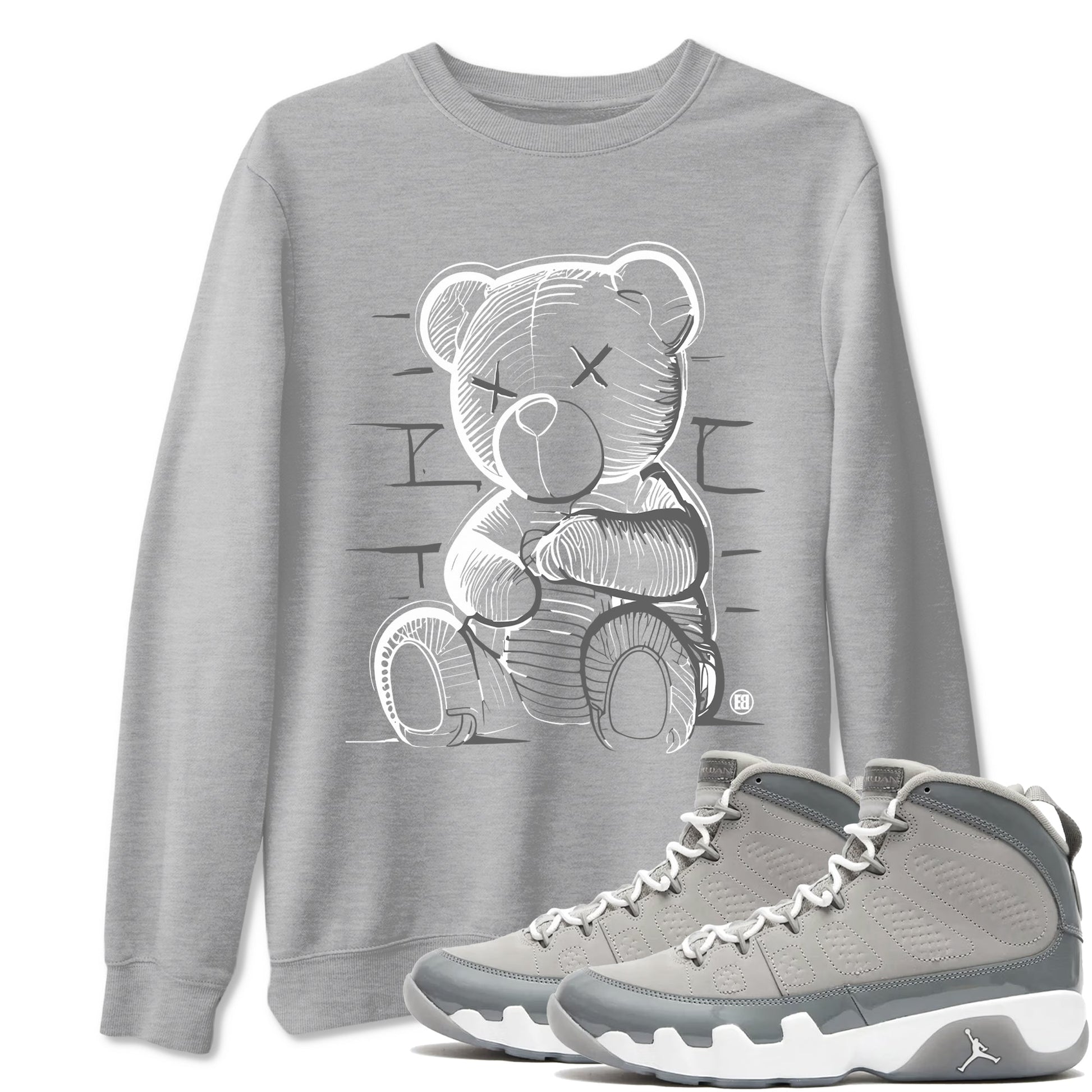 Neon Bear Sneaker Tees - Air Jordan 9 Cool Grey