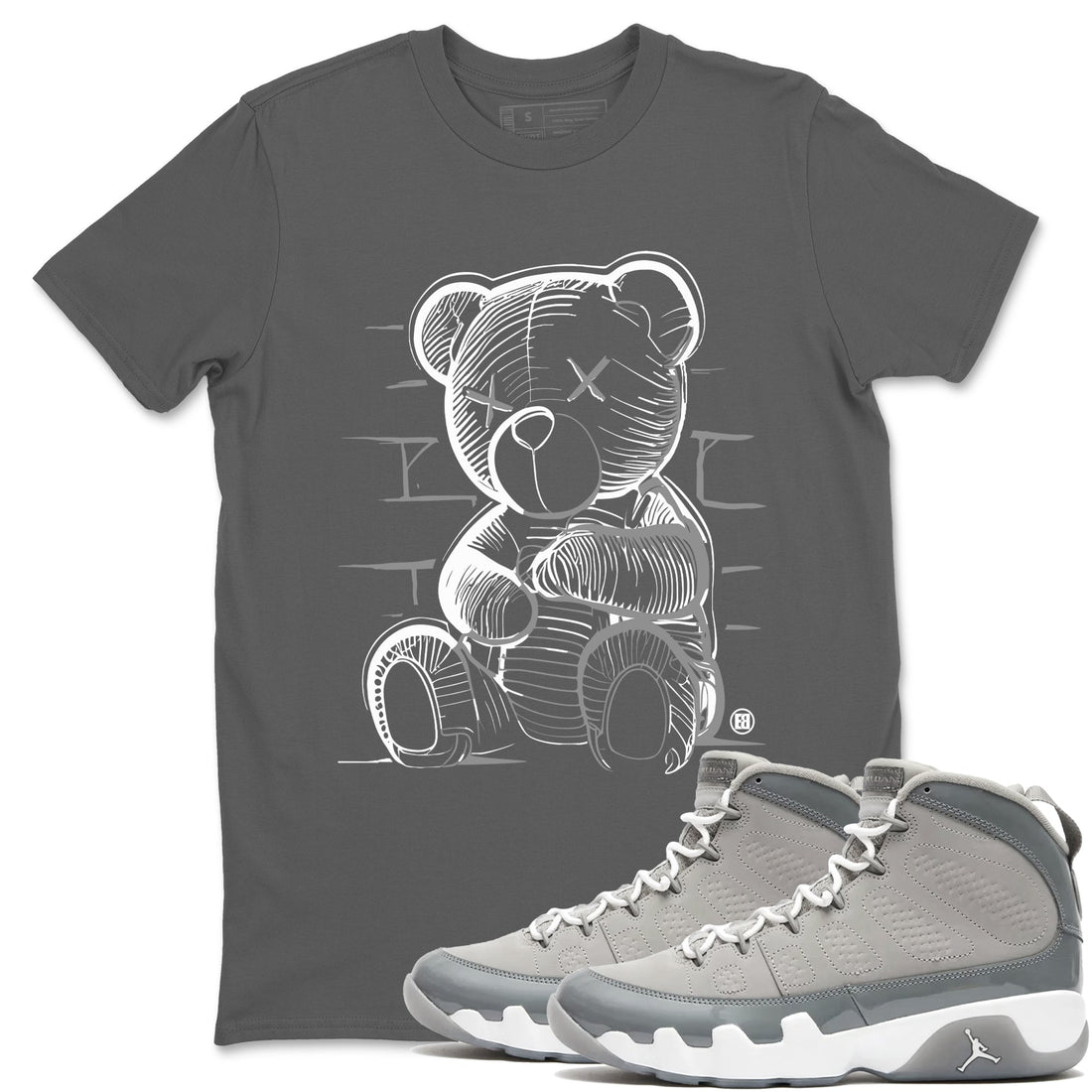 Neon Bear Sneaker Tees - Air Jordan 9 Cool Grey