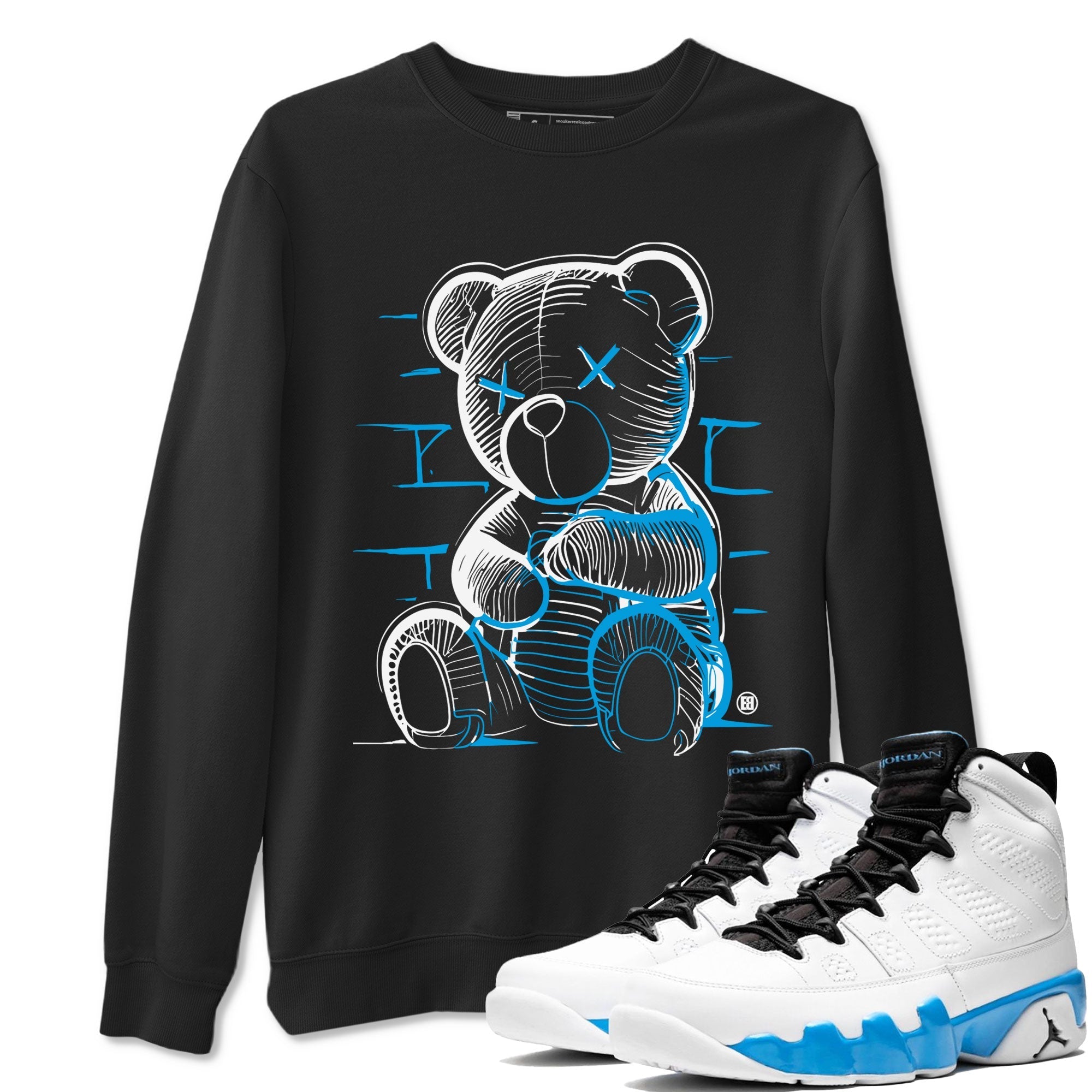 Neon Bear Sneaker Tees - Air Jordan 9 Powder Blue