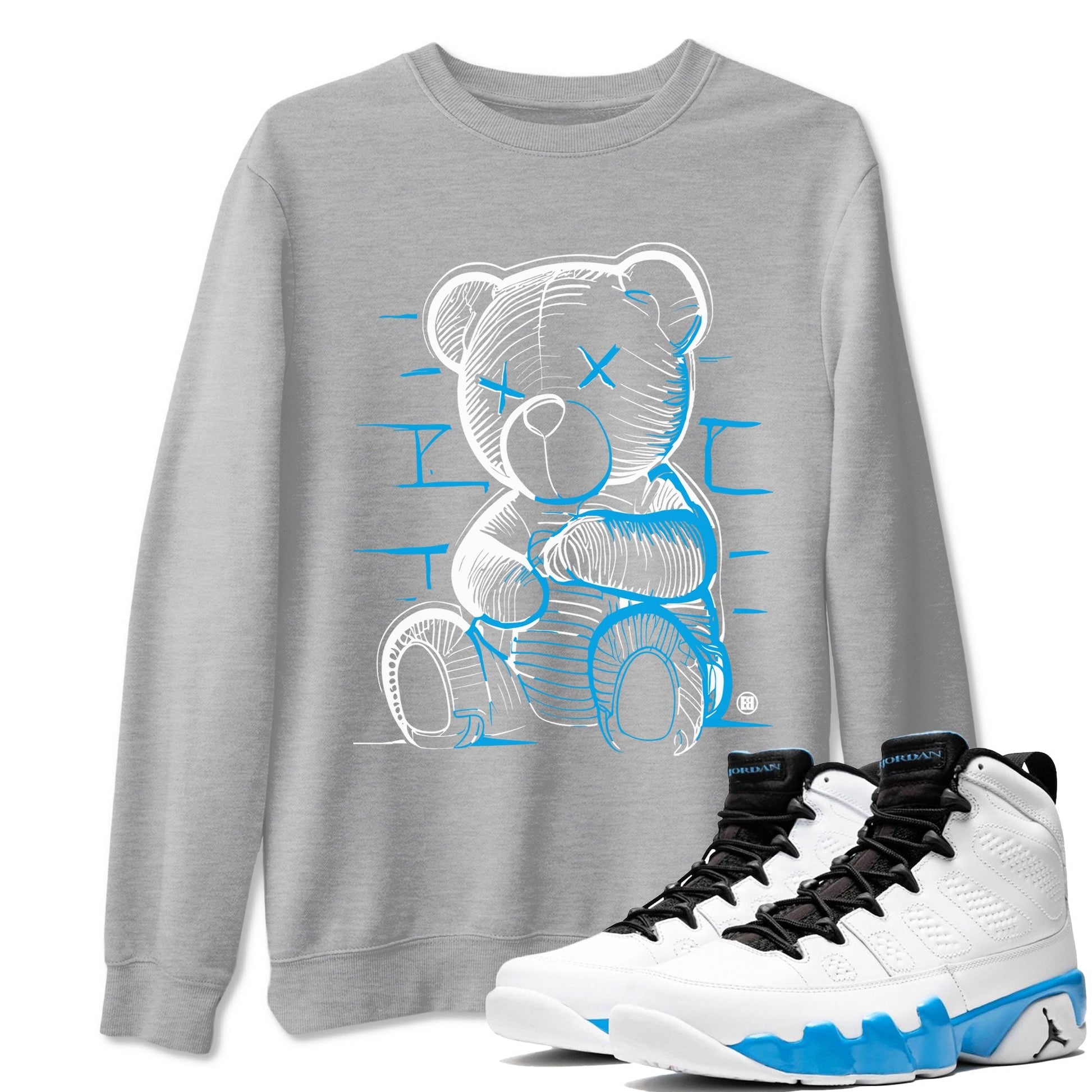 Neon Bear Sneaker Tees - Air Jordan 9 Powder Blue