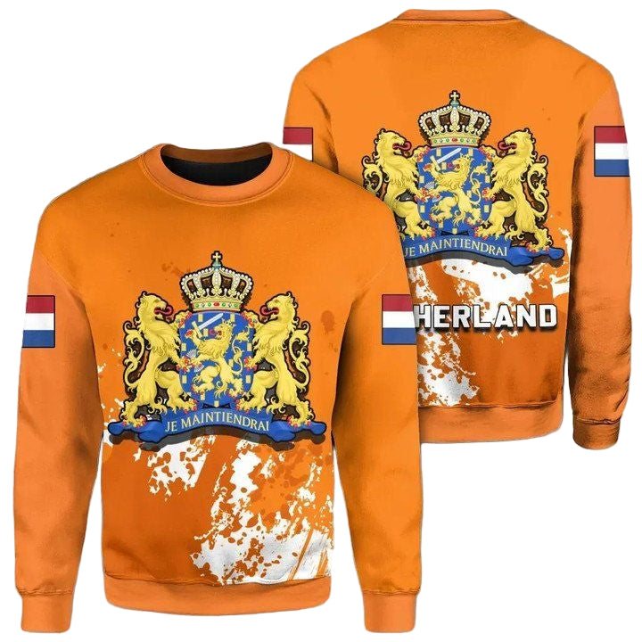 Netherland Coat Of Arms Sweater Spaint Style J8W ? Usalast