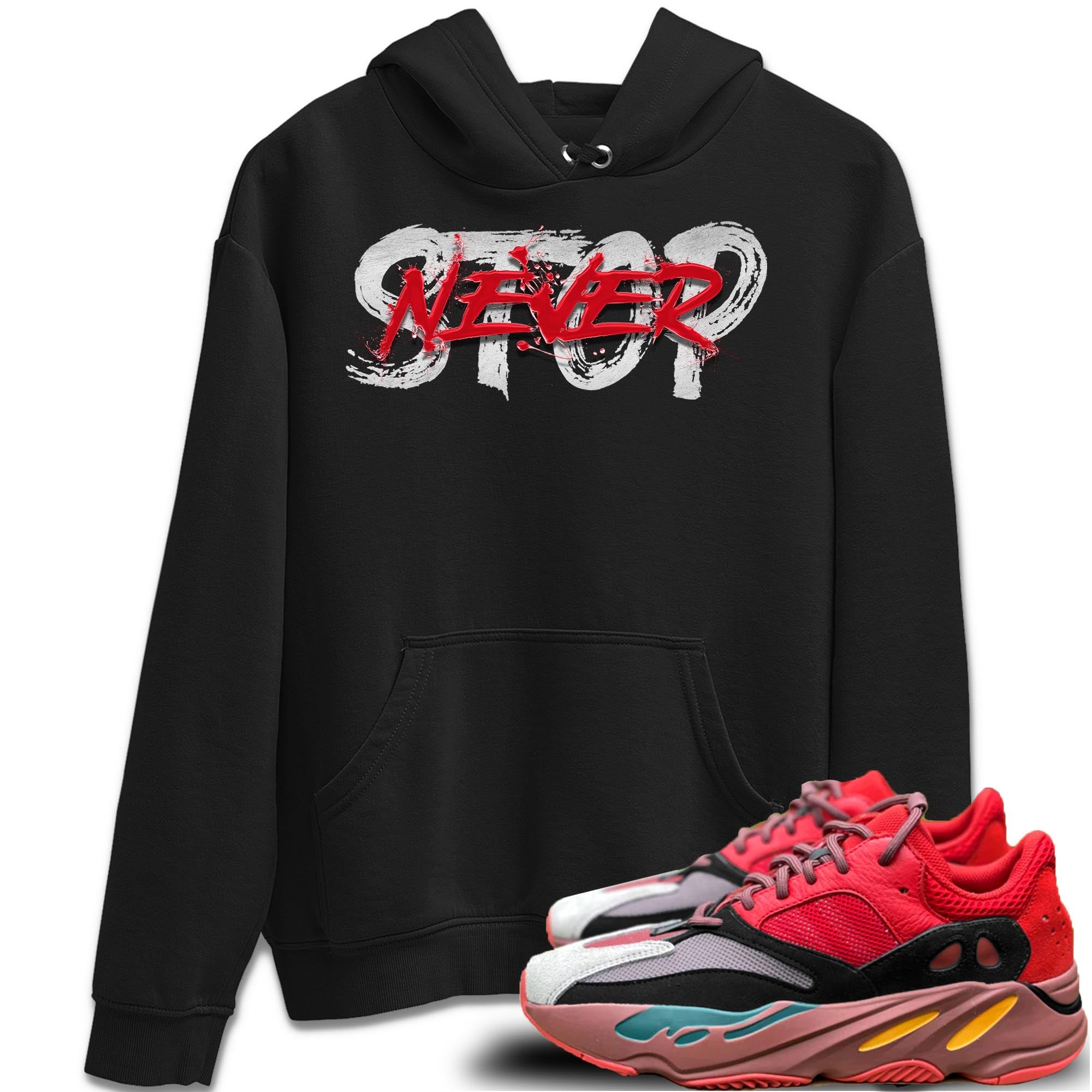 Never Stop Unisex Tops - Yeezy 700 Hi-Res Red