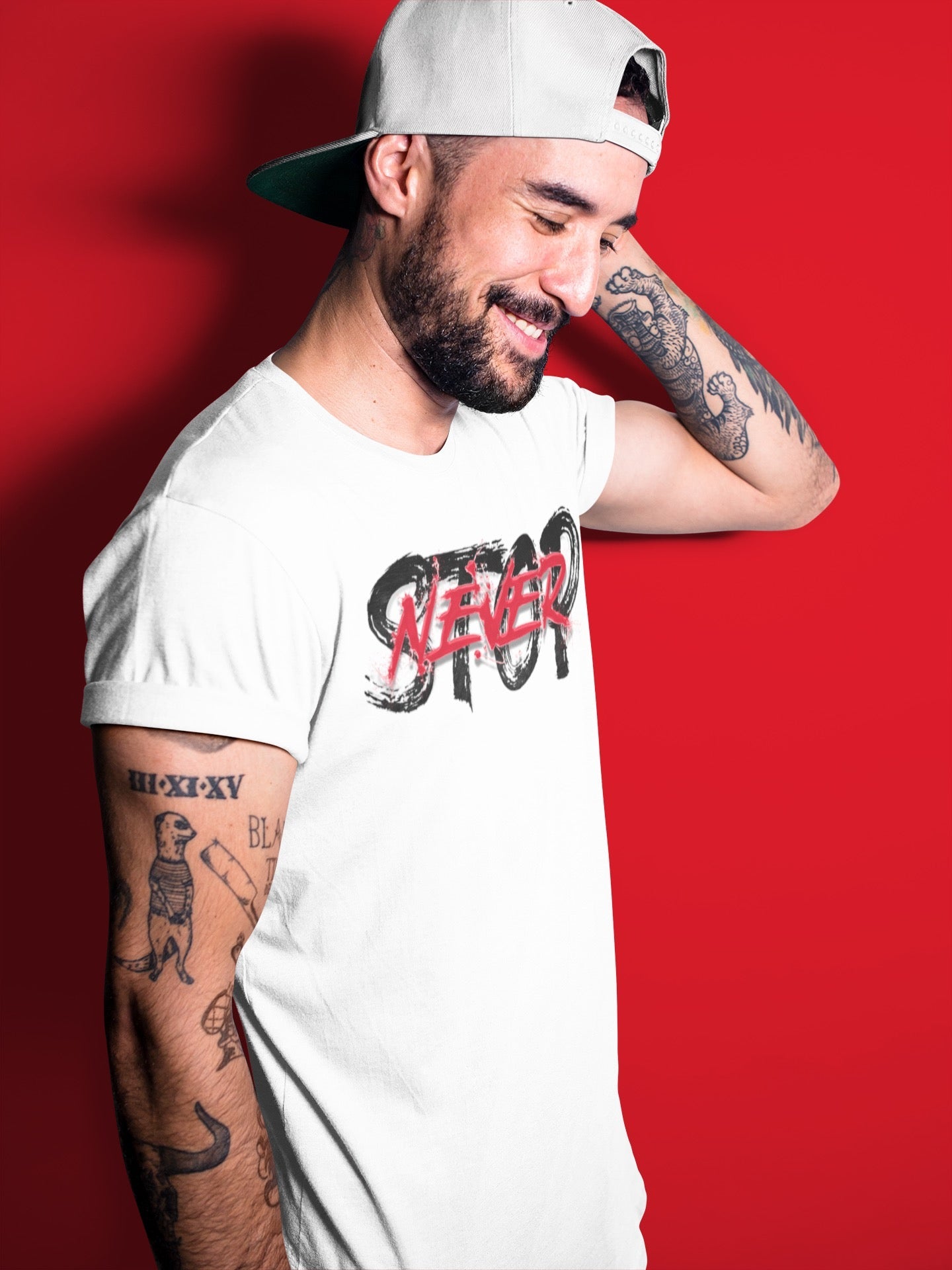 Never Stop Unisex Tops - Yeezy 700 Hi-Res Red