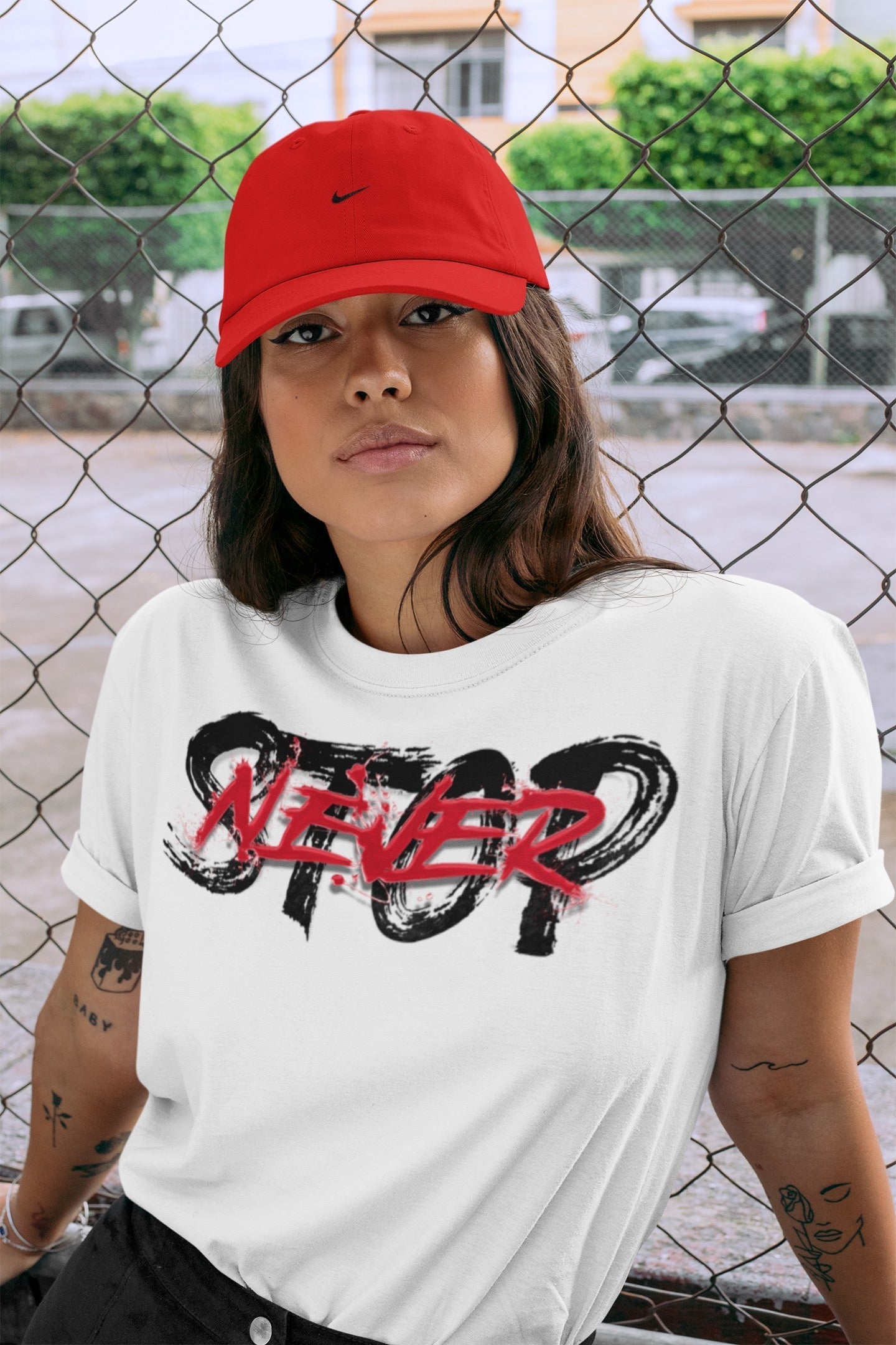 Never Stop Unisex Tops - Yeezy 700 Hi-Res Red