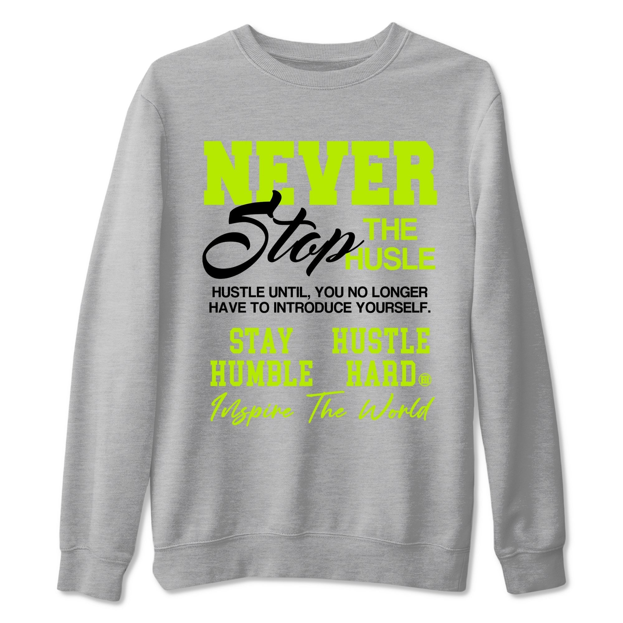 Never Stop The Hustle Sneaker Tees - Air Foamposite One Black Volt